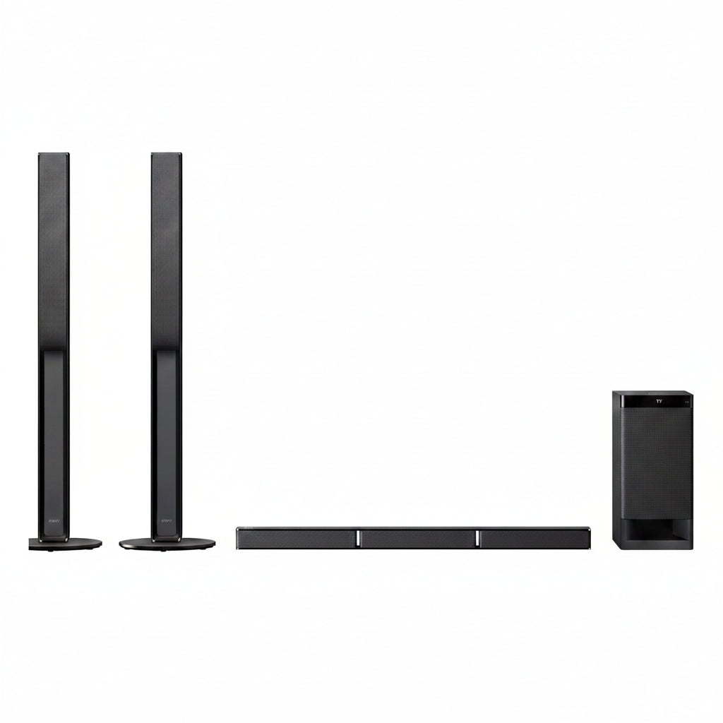 Sony HT-RT40 Real 5.1ch Dolby Audio Soundbar for TV with Tall boy Rear Speaker & Subwoofer, 5.1ch Home Theatre System
