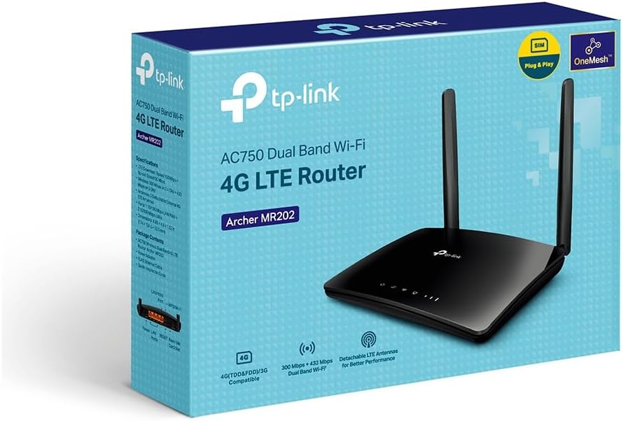 TP-LINK AC 750 DUAL BAND WI FI ROUTER ARCHER MR202