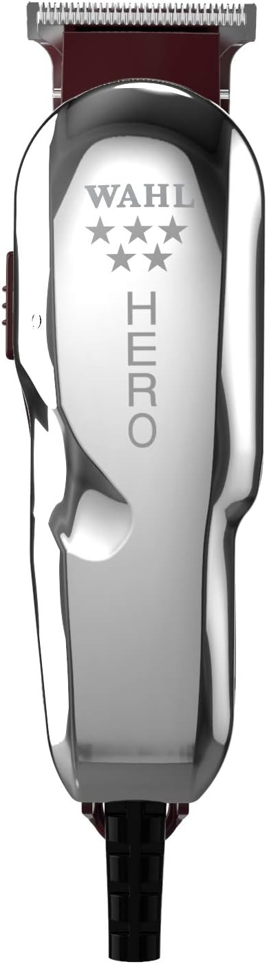 Wahl Professional 5 Star Hero Trimmer | Corded | 3 Attachment Combs | T-Blade