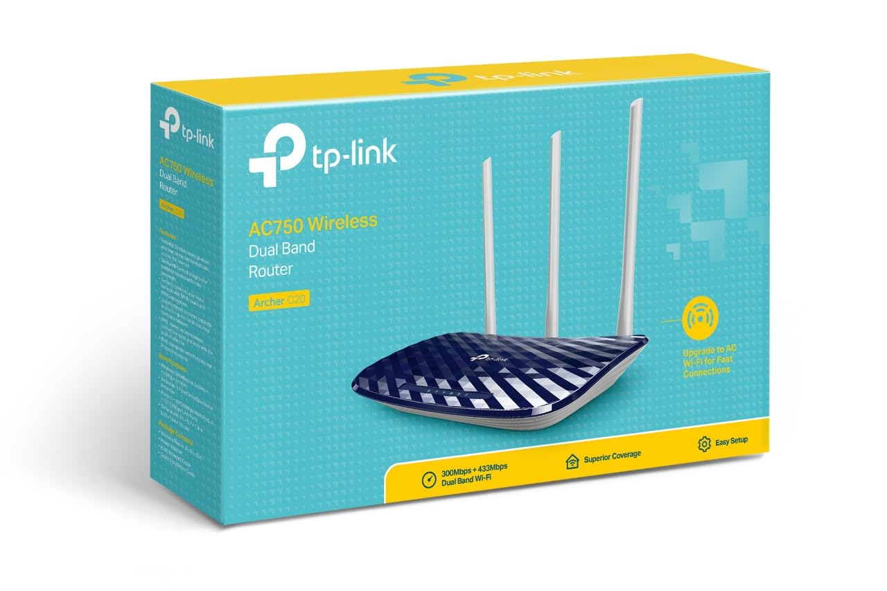 TP-LINK WIRELESS WIFI ROUTER AC 750 ARCHER C20