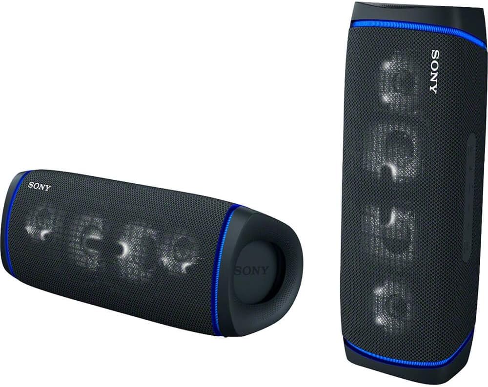 Sony SRS-XB43 EXTRA BASS Wireless Bluetooth Outdoor Speaker with 24-Hour Battery Life, IP67 Waterproof, USB-C Charging, Party Lights, Speakerphone - Black