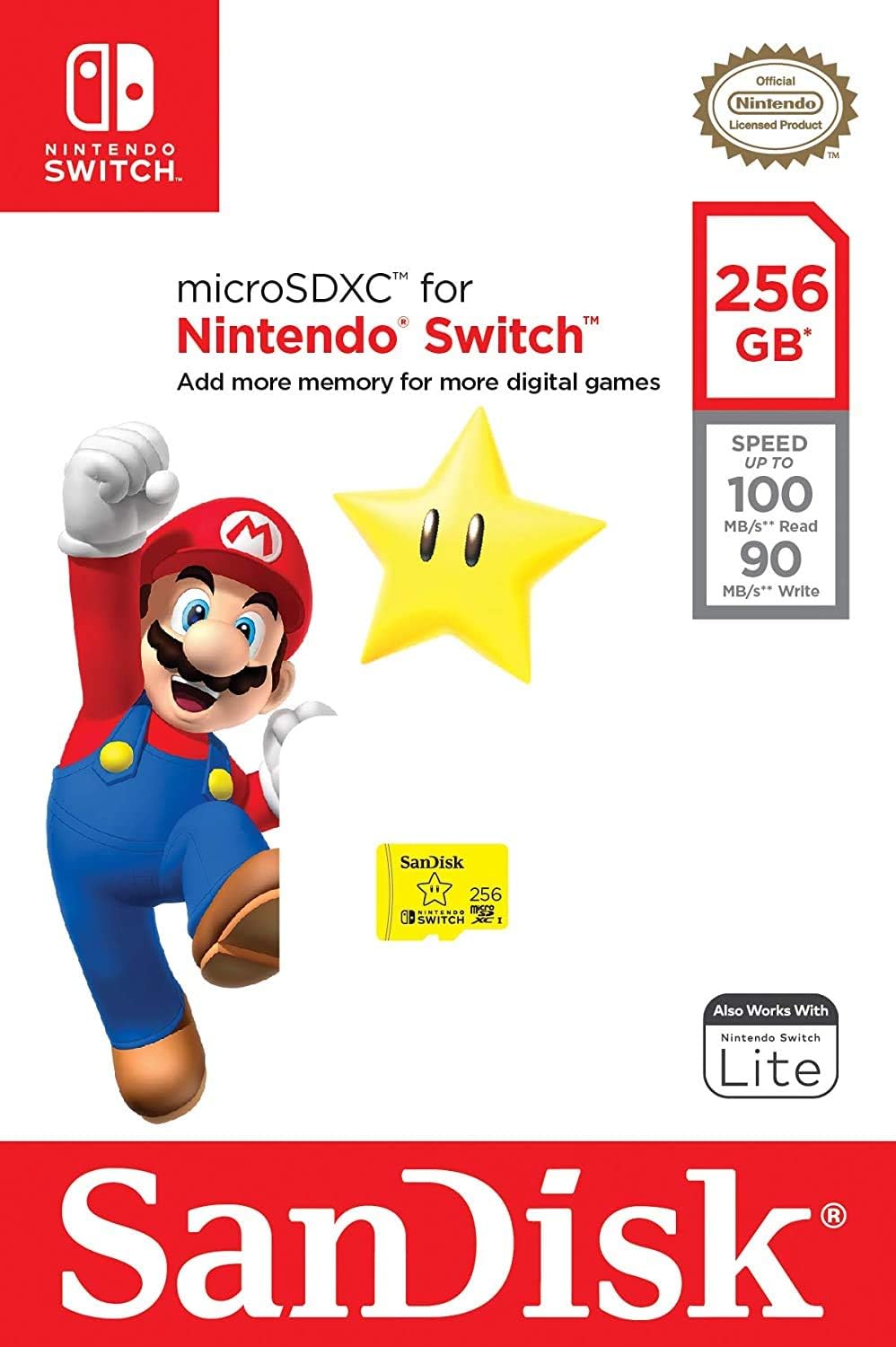 SANDISK NINTENDO SWITCH MICROSDXC MEMORY CARD256GB