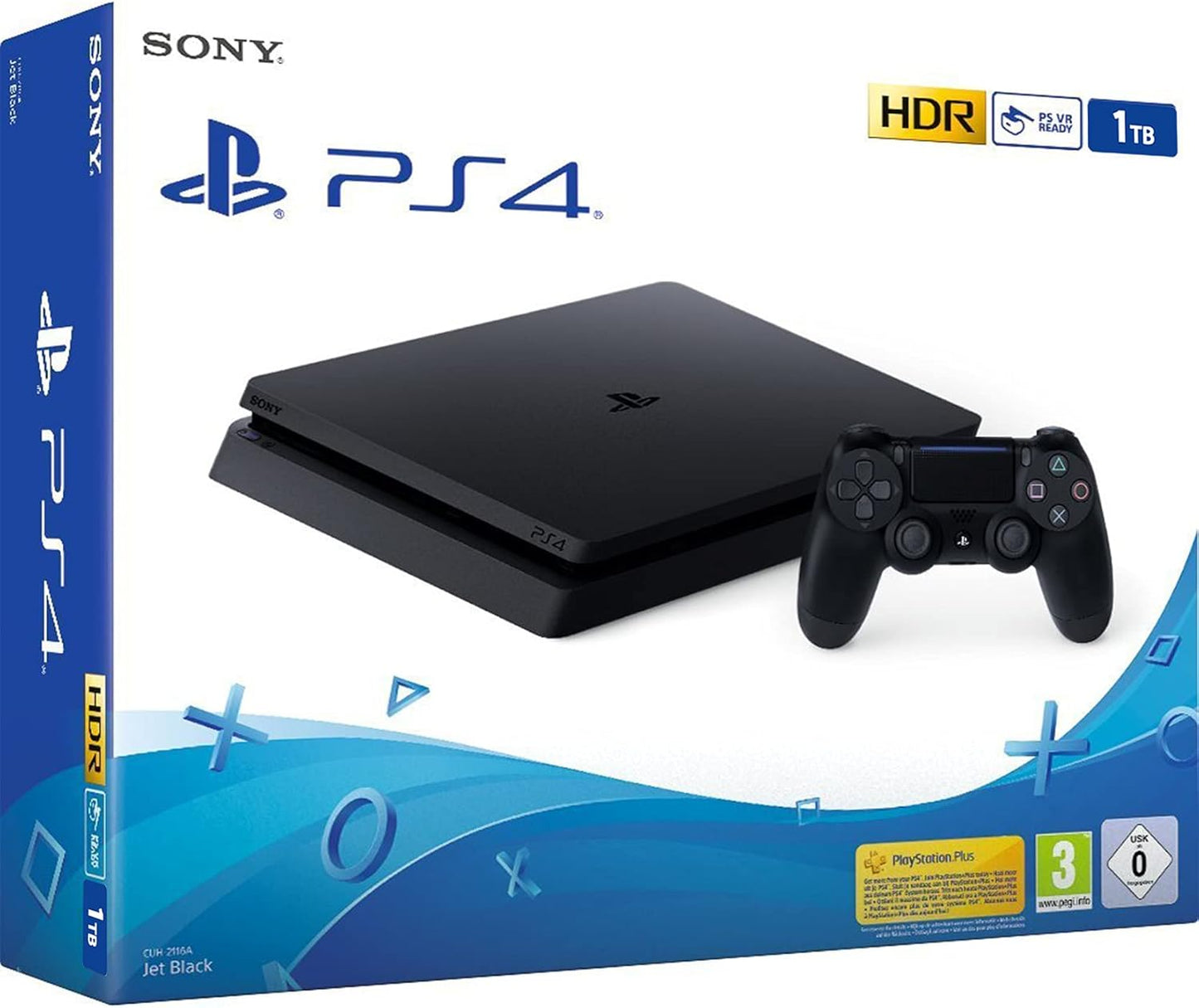 PS4 1TB SLIM CONSOLE BLACK CUH 2216B