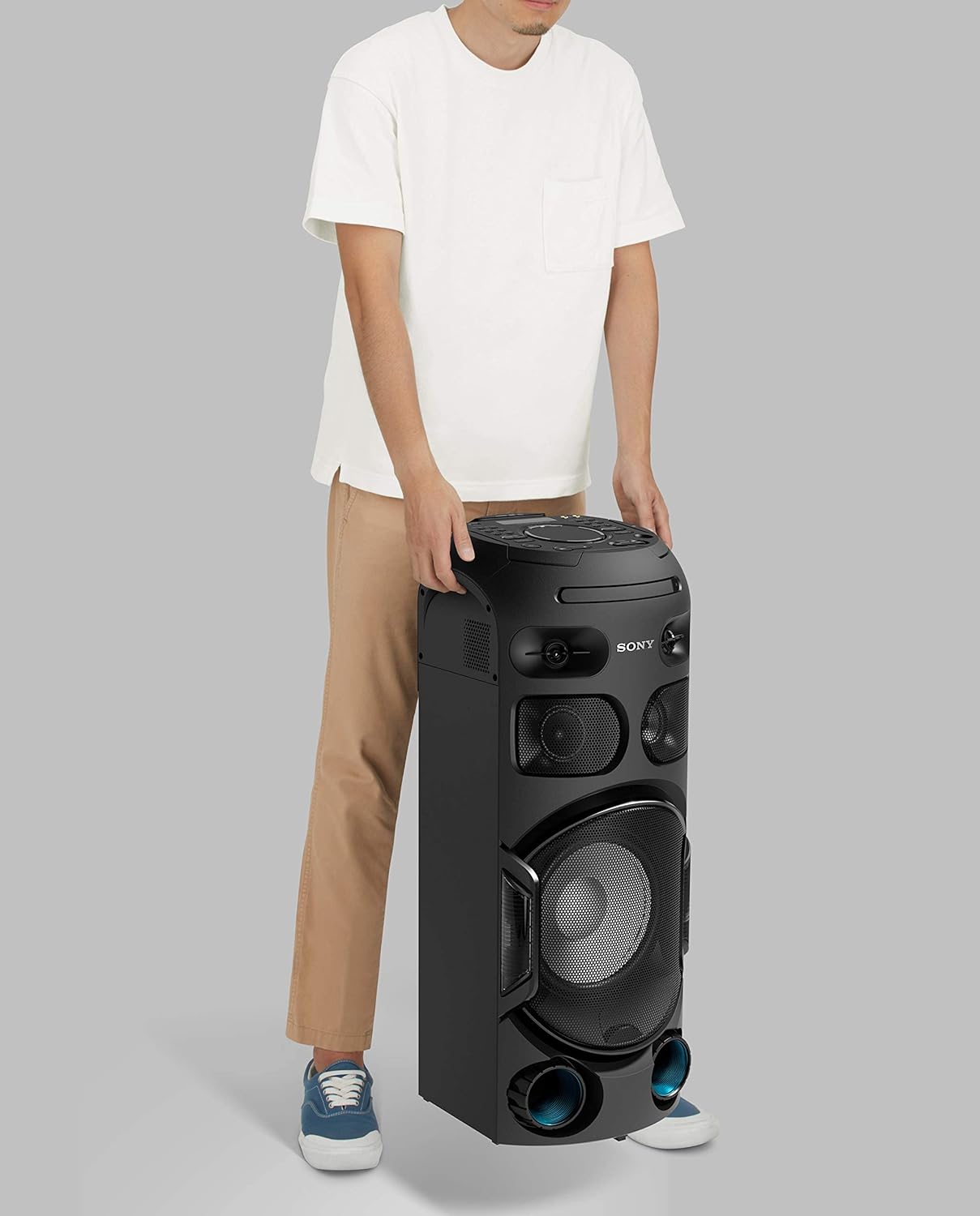 Sony MHC-V42D | High Power Party Speaker | One Box Music System with Multi Colour Lighting Effects
