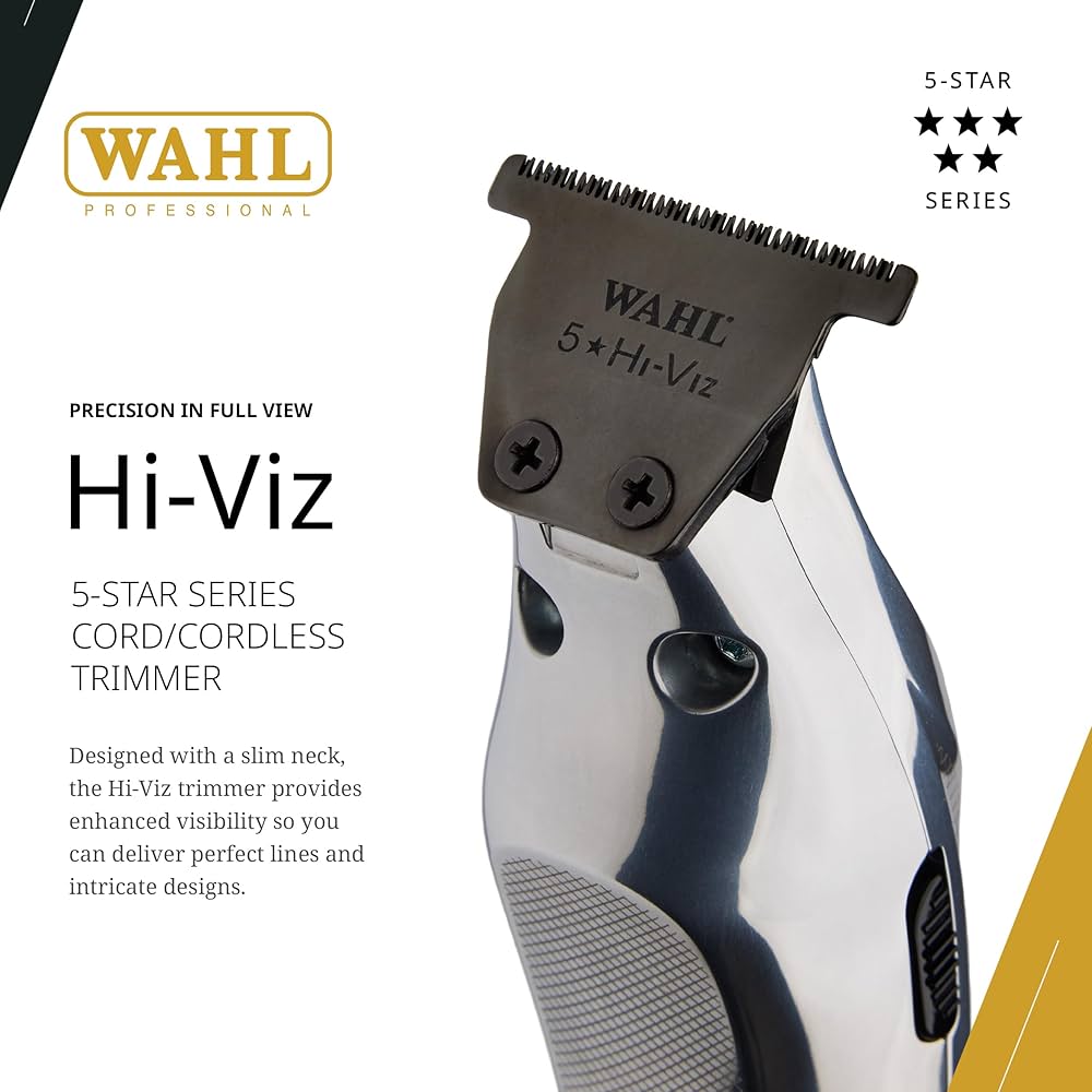 Wahl Professional Hi-Viz Trimmer, Precision Cutting, Adaptive Speed Control, 135-Minute Run Time