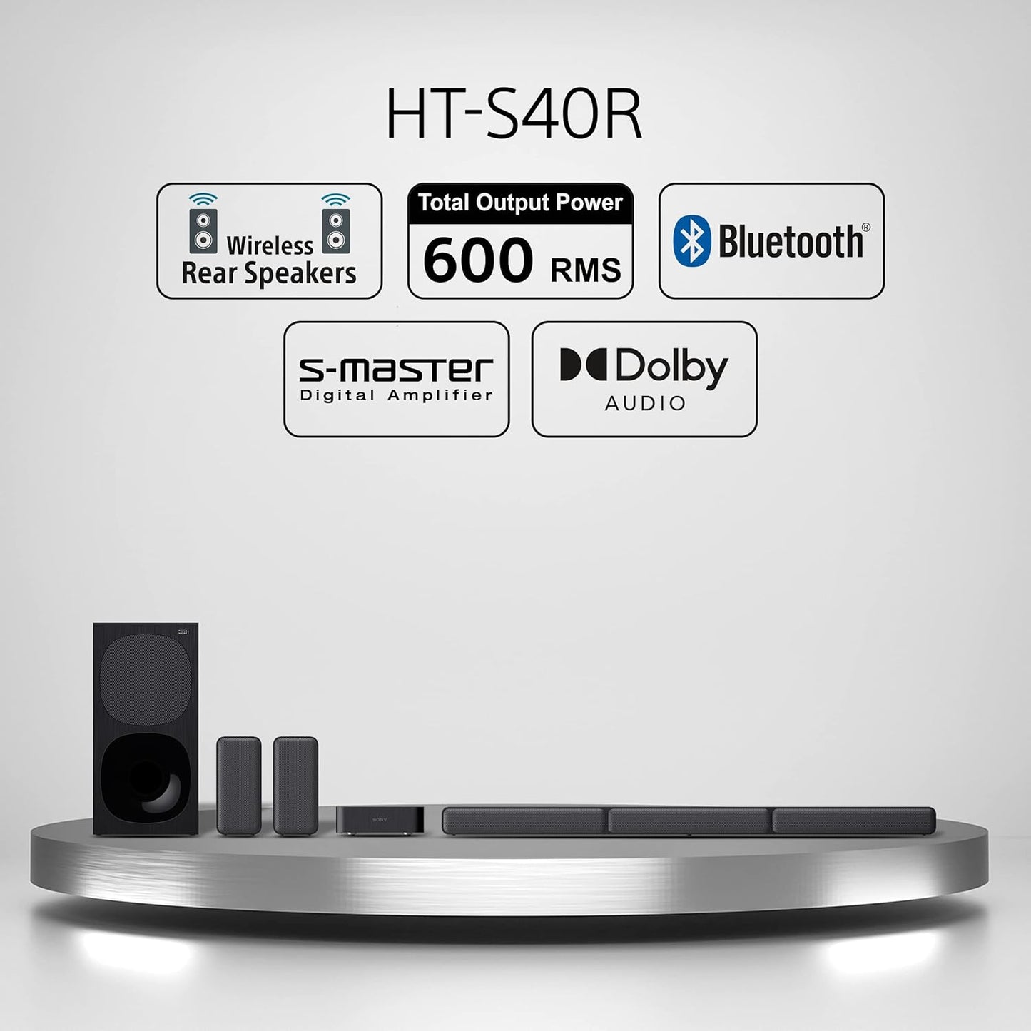 Sony HT-S40R 5.1ch Home Theater Sound bar System, black