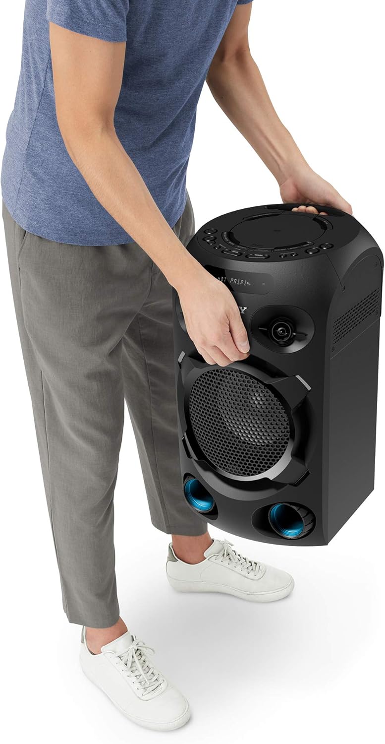 Sony MHC-V02 Home Audio Portable Party Speaker with Bluetooth, Karaoke and Jet Bass Booster