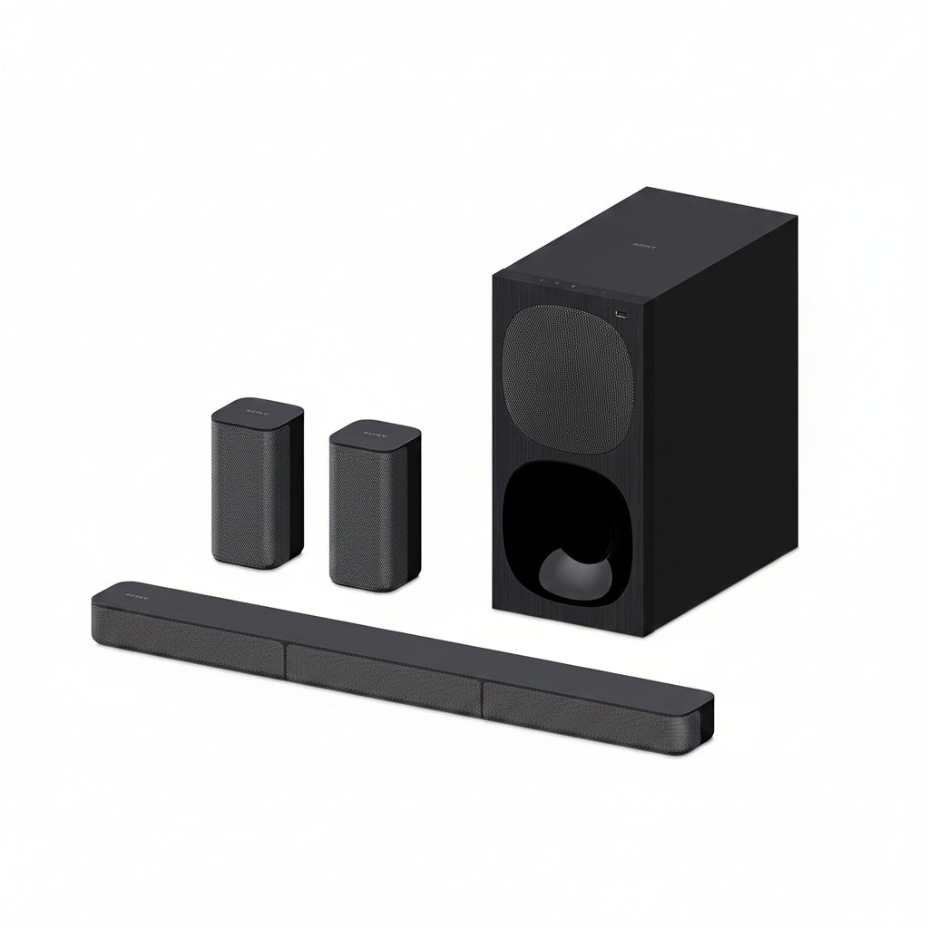 Sony HT-S20R Real 5.1ch Dolby Digital Soundbar for TV with subwoofer and Compact Rear Speakers, 5.1ch Home Theatre System
