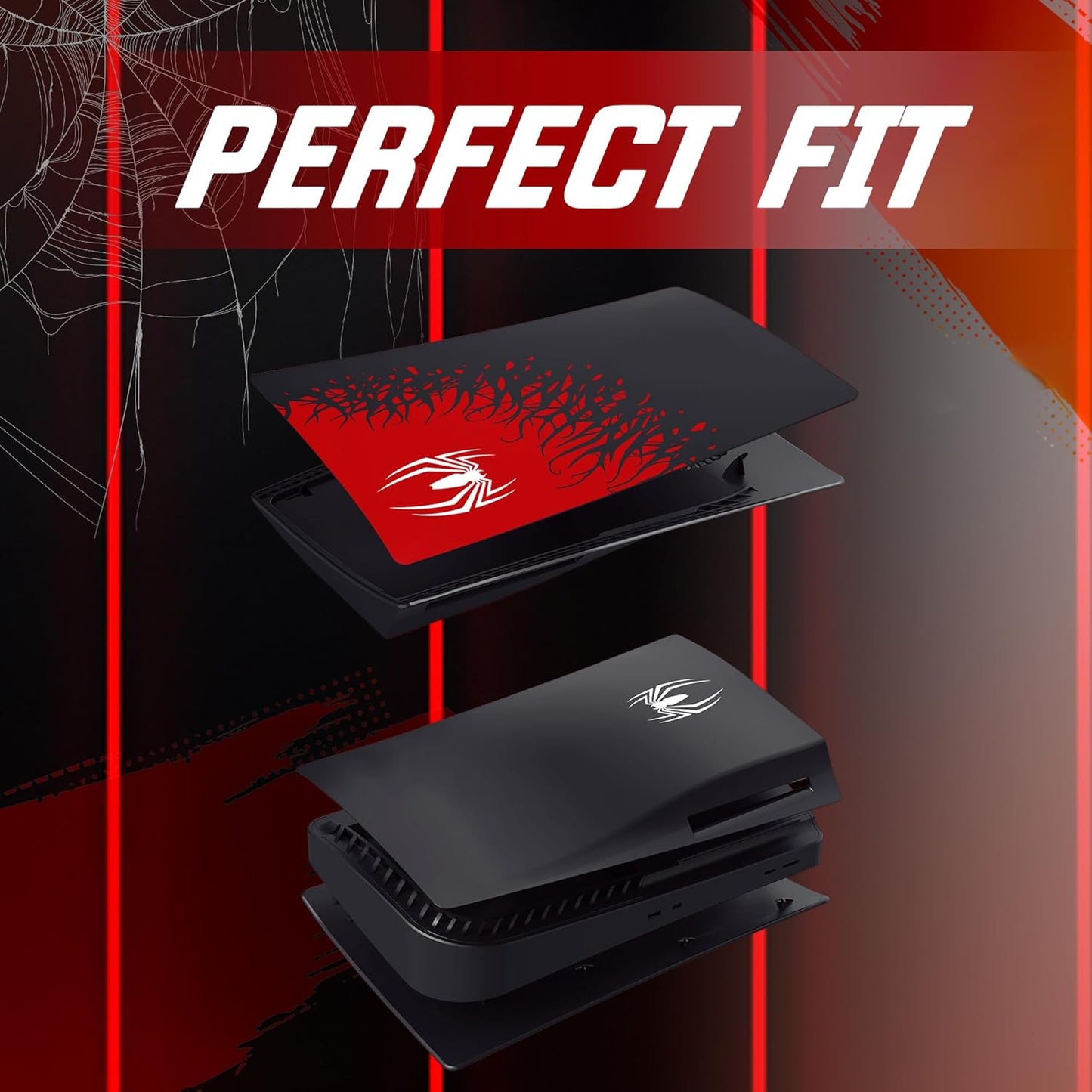 Faceplates for PS5 Disc Edition (Original Model) – Replacement Side Shell Panels, Anti-Scratch Dust-Proof Custom Design Cover Plates (DIFFRENT Design)