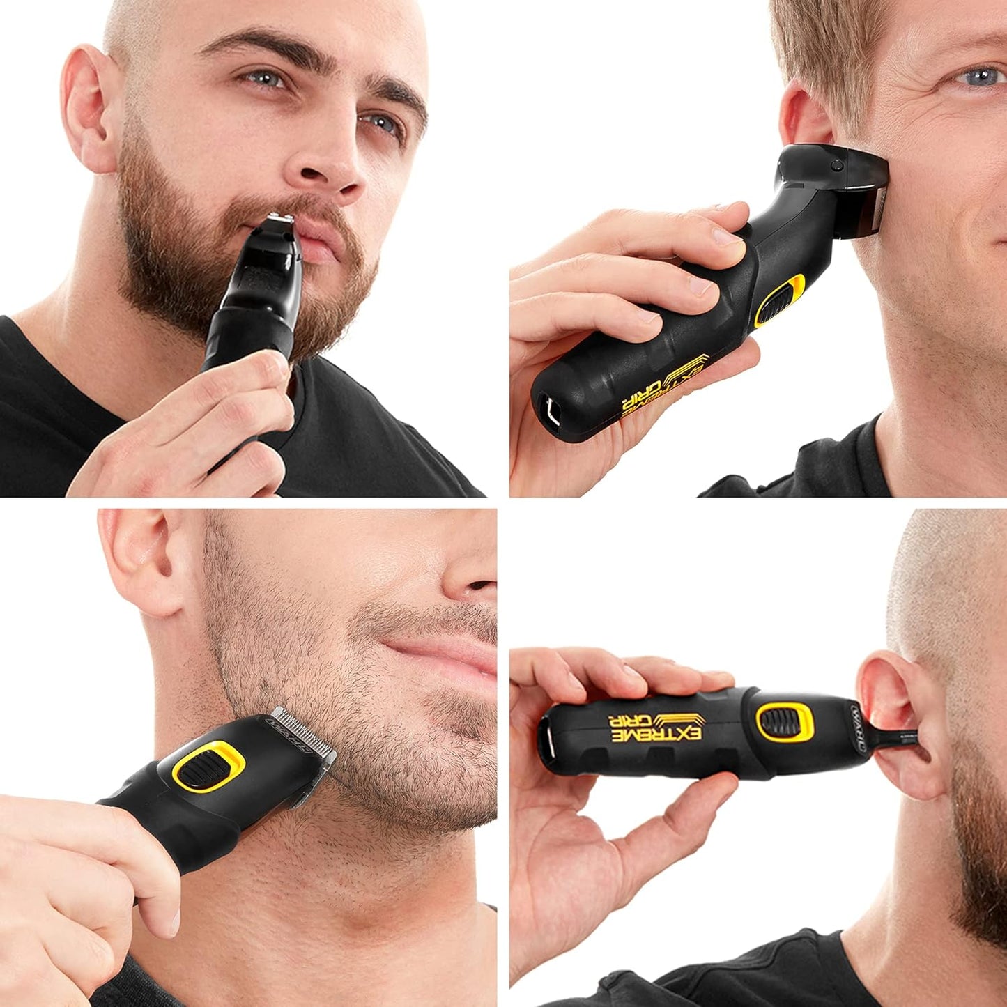 WAHL Men's Extreme Grip 7-In-1 Multi-Grooming Trimmer for Beard, Moustache, Nose, Ear, and Facial Detailing - Cordless Electric Shaver and Precision Groomer for Beard Styling - Black