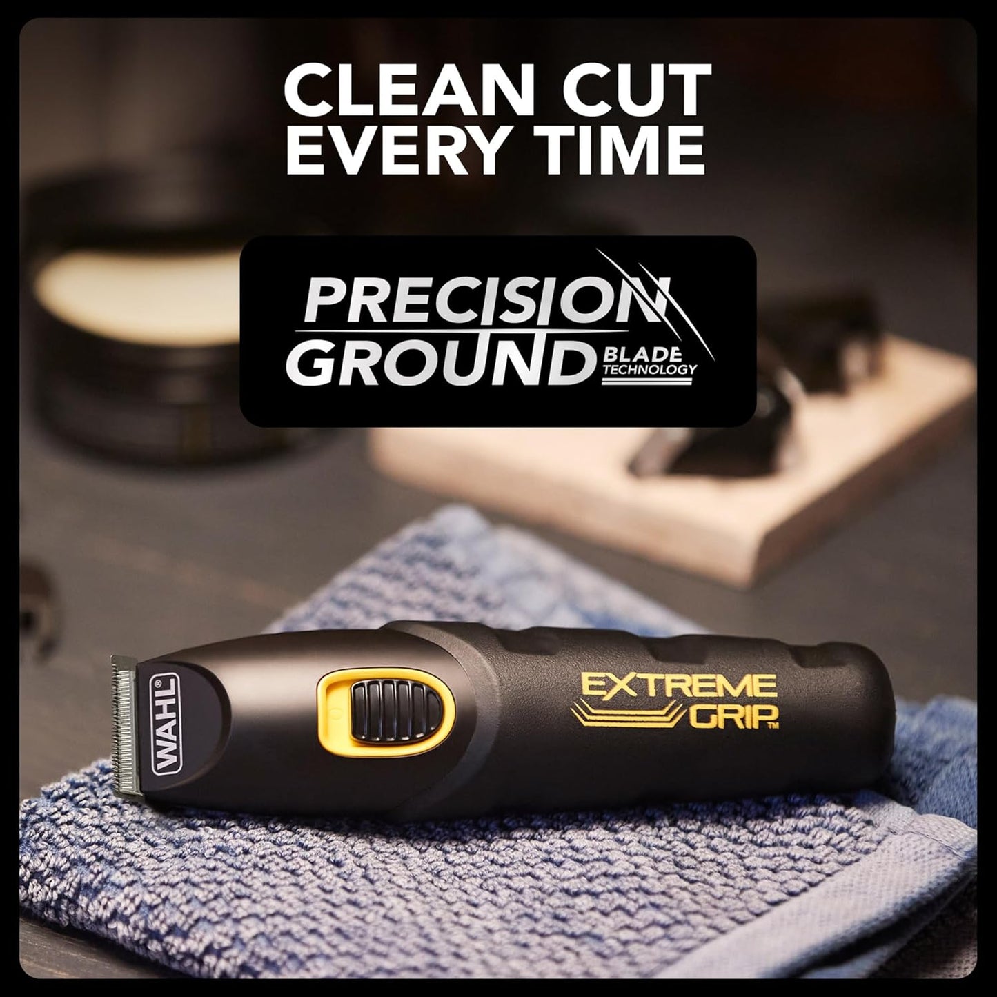 WAHL Men's Extreme Grip 7-In-1 Multi-Grooming Trimmer for Beard, Moustache, Nose, Ear, and Facial Detailing - Cordless Electric Shaver and Precision Groomer for Beard Styling - Black