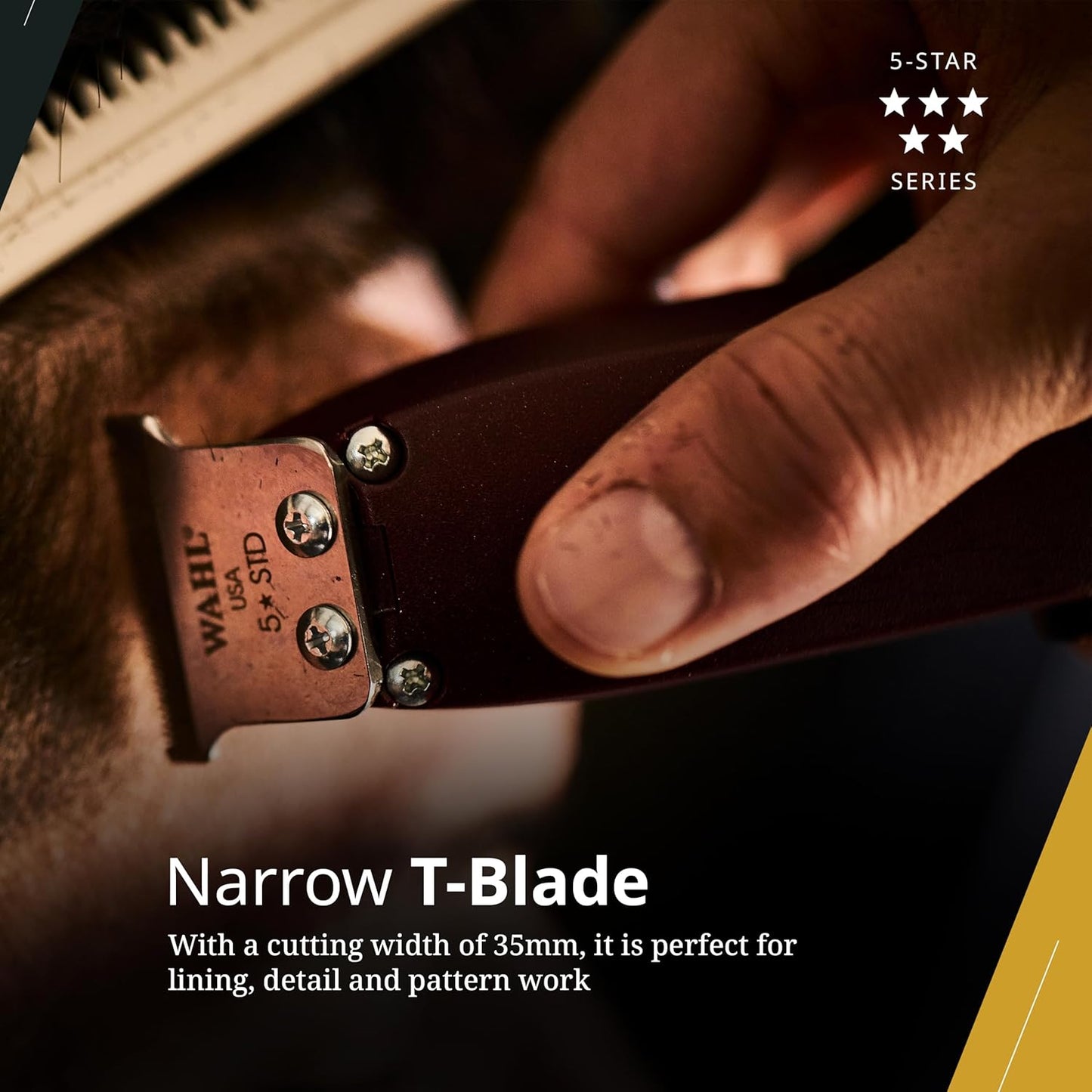 Wahl Professional Adjustable T Shaped Trimmer Blade - Designed for Specific Wahl, 5 Star, and Sterling Trimmers - Includes Oil, Screws, and Instructions