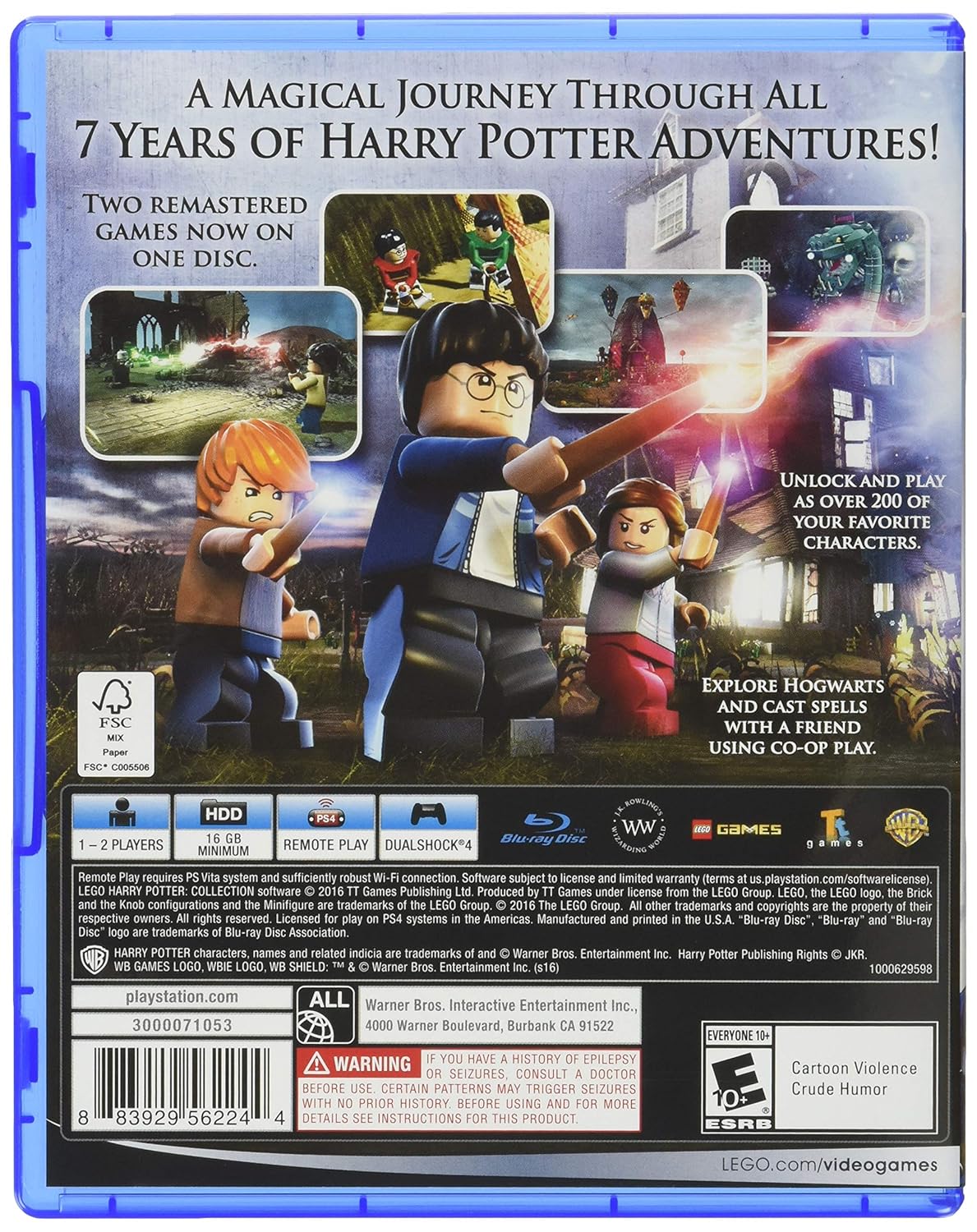 PS4 GAME LEGO HARRY POTTER COLLECTION