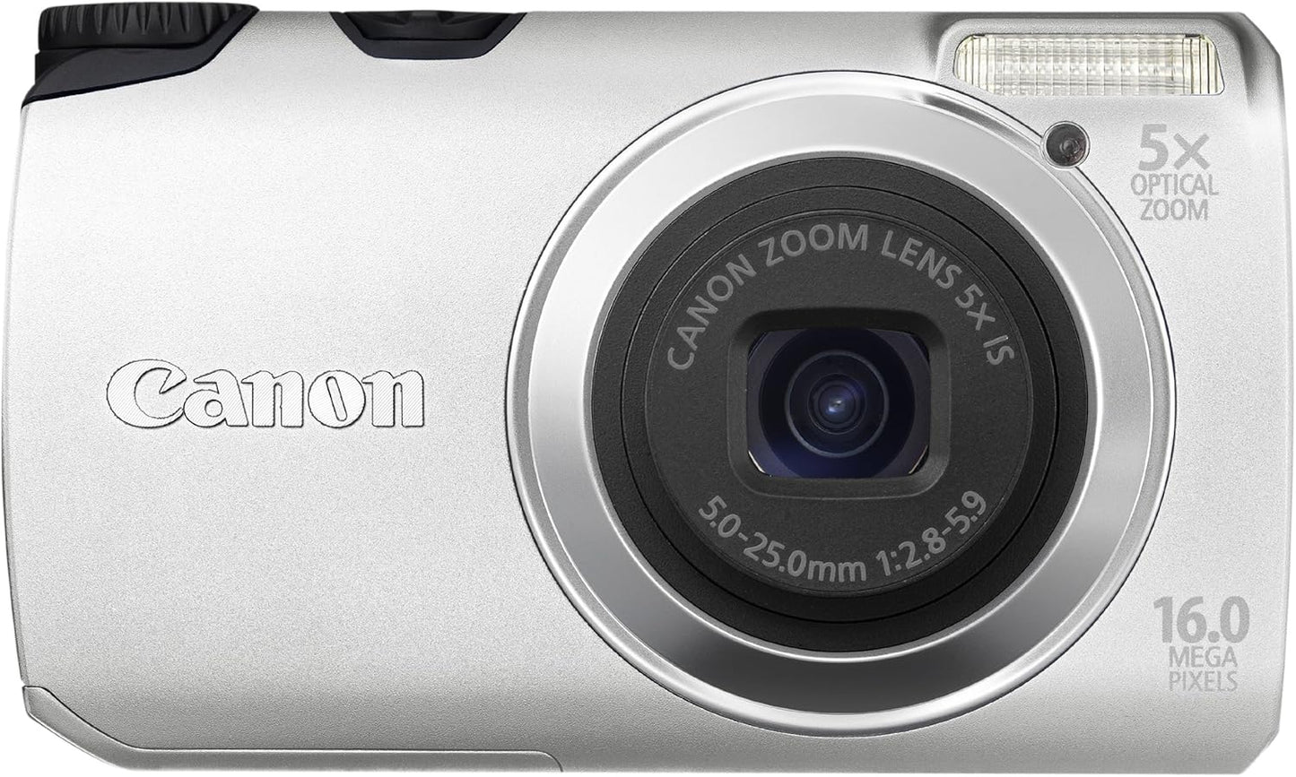Canon Powershot A3300 IS 16 MP Digital Camera with 5x Optical Zoom (Silver)