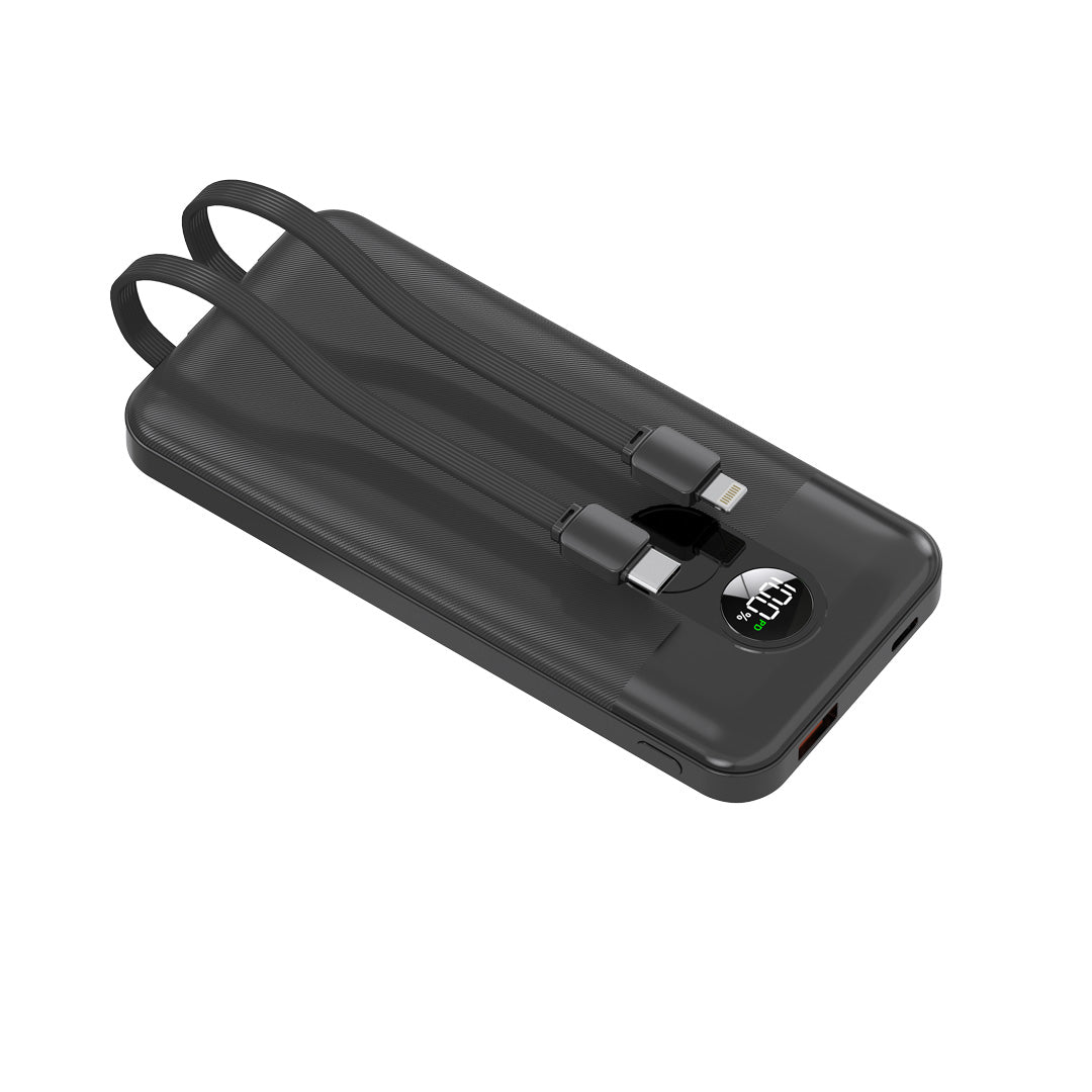 Porodo 10000mAh Powerbank 2xType-C, USB A & C