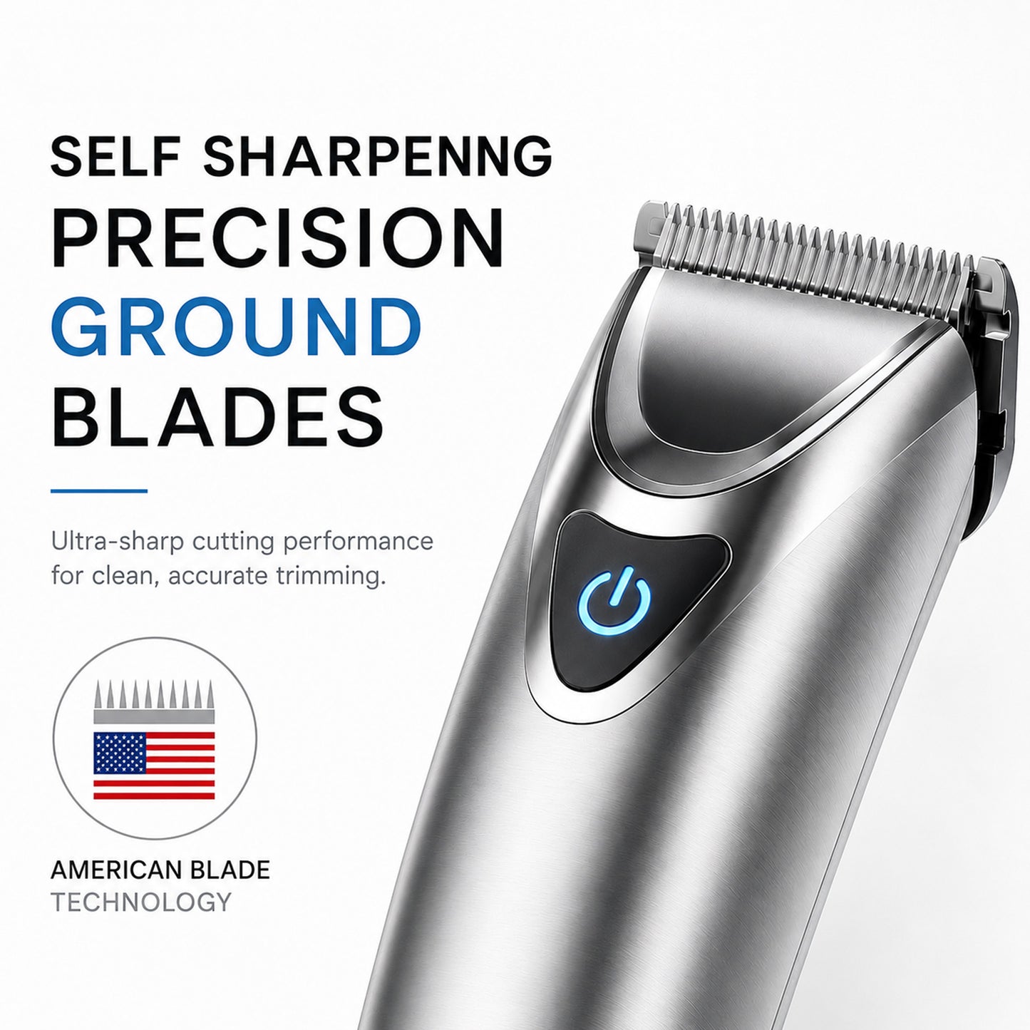 WAHL Lithium Ion Stainless Steel Grooming Kit, Rechargeable Trimmer, Ear and nose attachments, Body detailer for multi grooming, 4 Combs for different grooming lengths, 6 hours Run Time