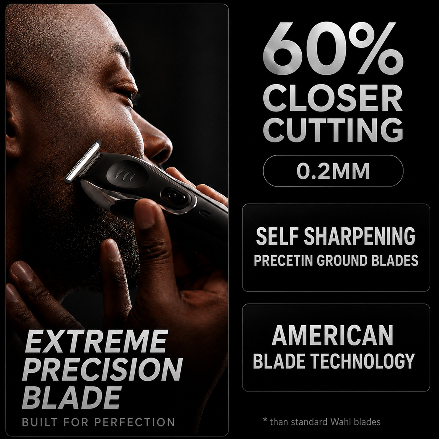WAHL Aqua Blade Trimmer, Ultra-Close T-Blade For Wet & Dry Shaves, Long-Lasting Lithium-Ion Battery, Self-Sharpening Blades And Smart LED Indicator, 09899-927