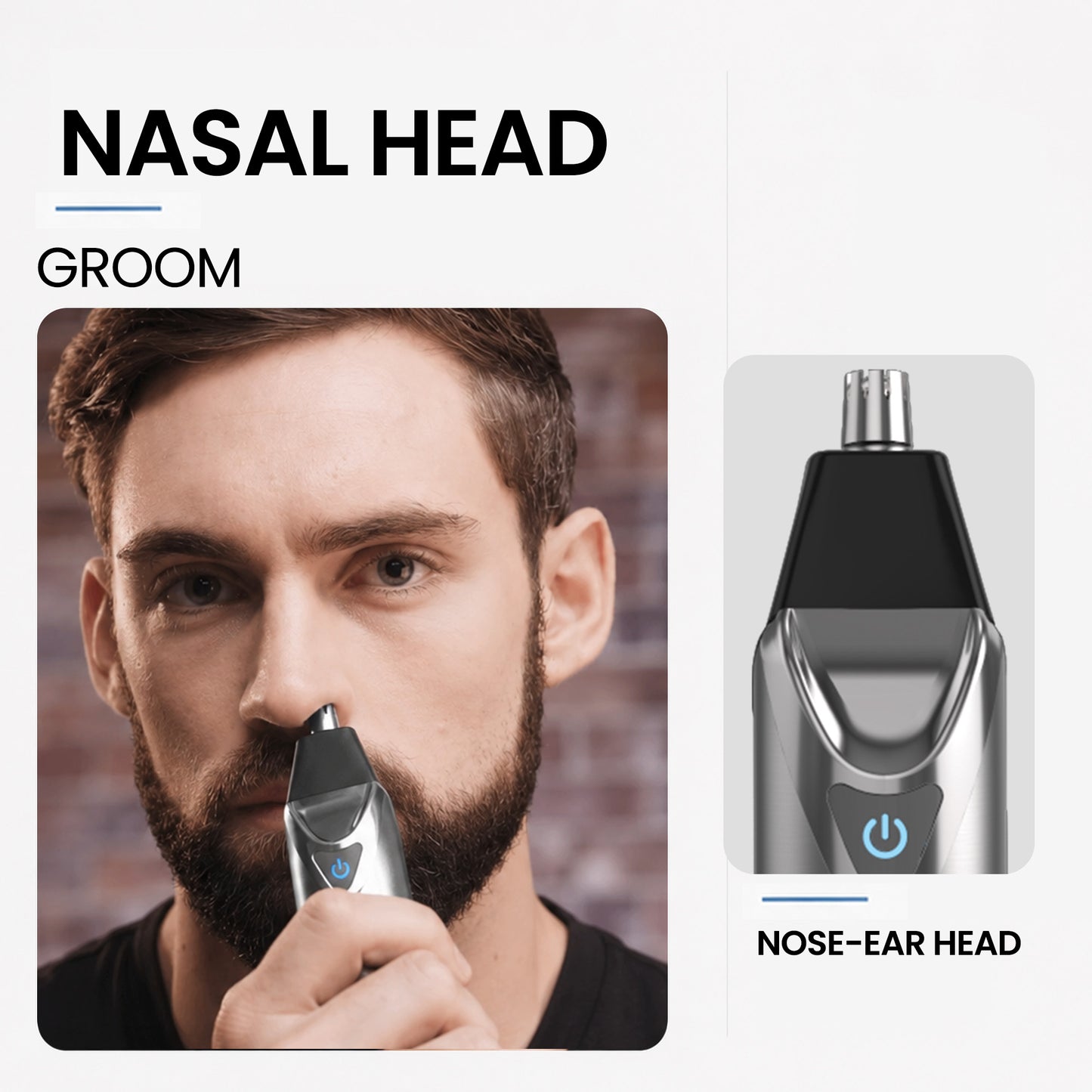 WAHL Lithium Ion Stainless Steel Grooming Kit, Rechargeable Trimmer, Ear and nose attachments, Body detailer for multi grooming, 4 Combs for different grooming lengths, 6 hours Run Time