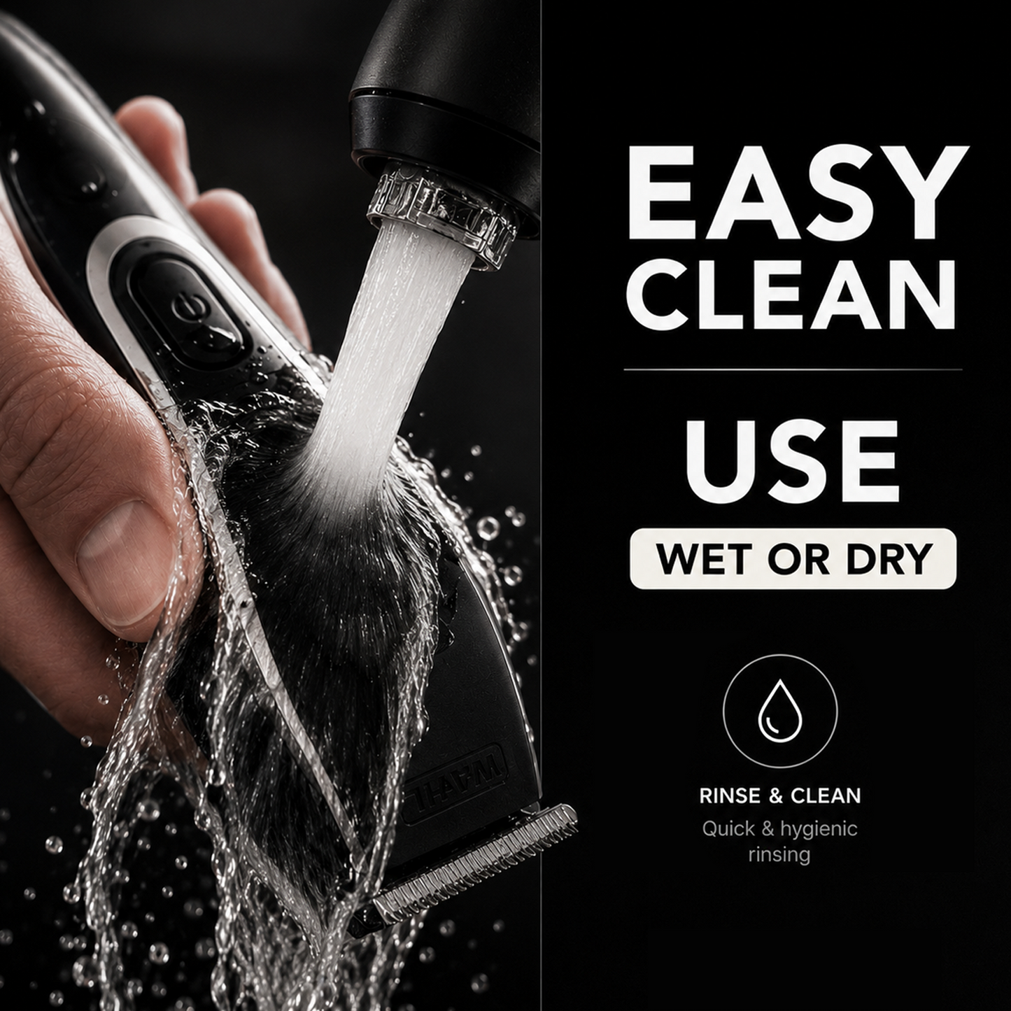 WAHL Aqua Blade Trimmer, Ultra-Close T-Blade For Wet & Dry Shaves, Long-Lasting Lithium-Ion Battery, Self-Sharpening Blades And Smart LED Indicator, 09899-927