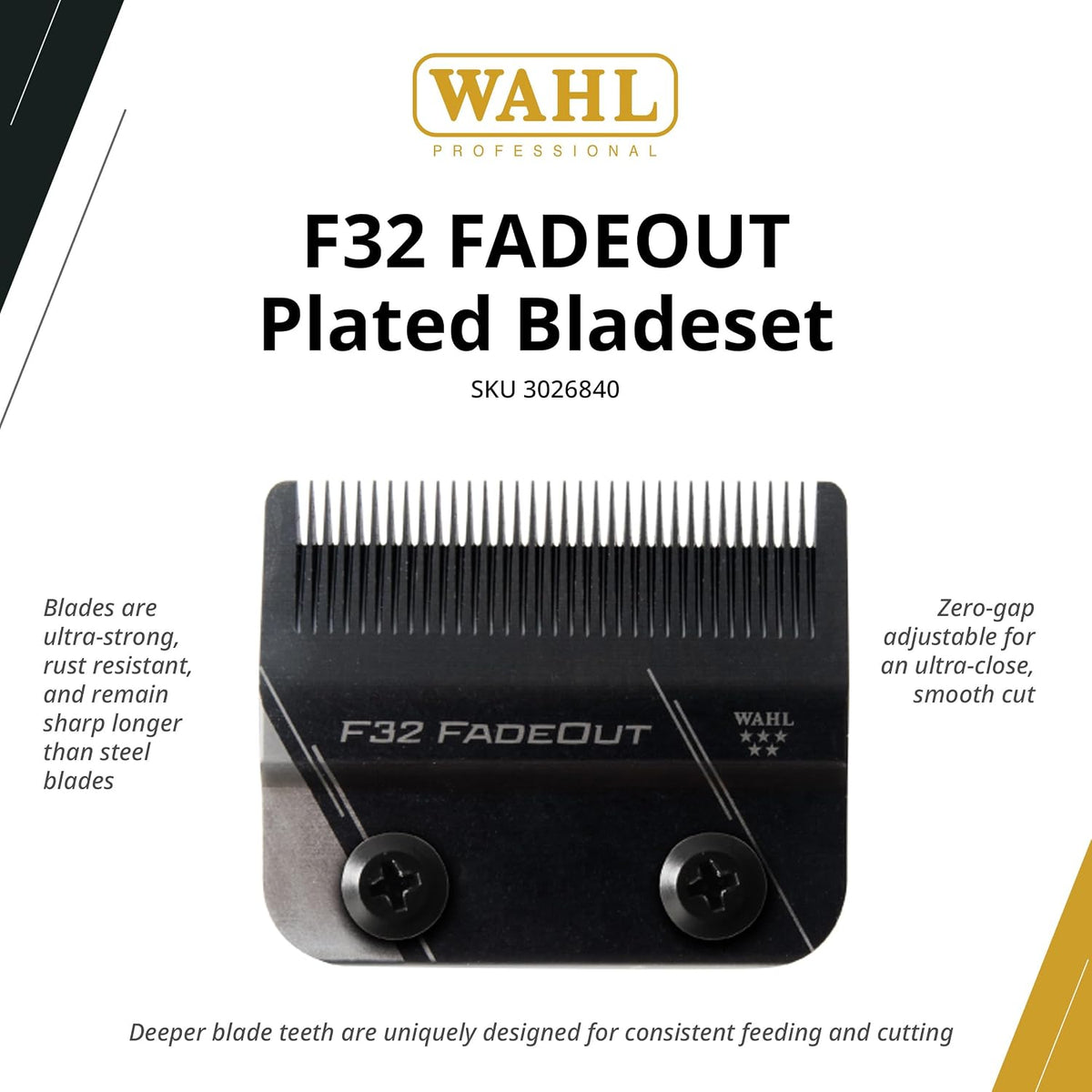 Wahl Professional F32 Fadeout Replacement Blade, Zero Gap
