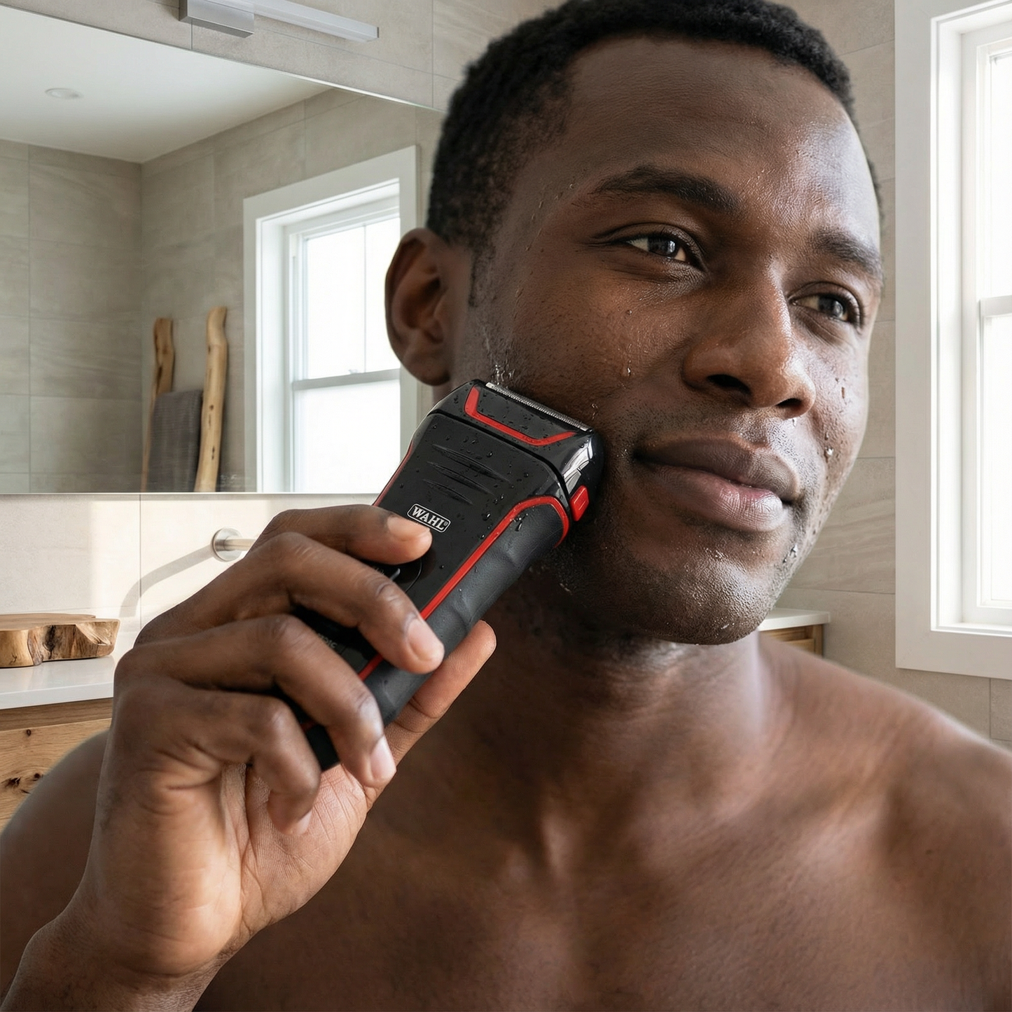 WAHL Rechargeable Electric Shaver for Men - Wet & Dry Waterproof Razor with Flexible Foils, Pivot Head, Pop-Up Trimmer, Lithium Ion Long Run Time, Quick Charge, Travel Lock