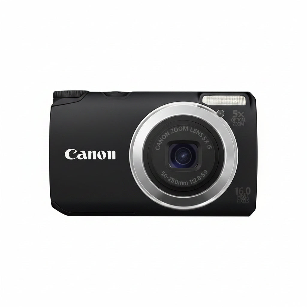 Canon PowerShot A3350 IS - digital cameras (Cloudy, Custom modes, Daylight, Fluorescent, Tungsten, Beach, Children, Fireworks, Panorama, Portrait, Self-portrait, Snow, Black&White, Neutral, Sepia, Vivid, Movie, Single image, Battery, Compact camera)