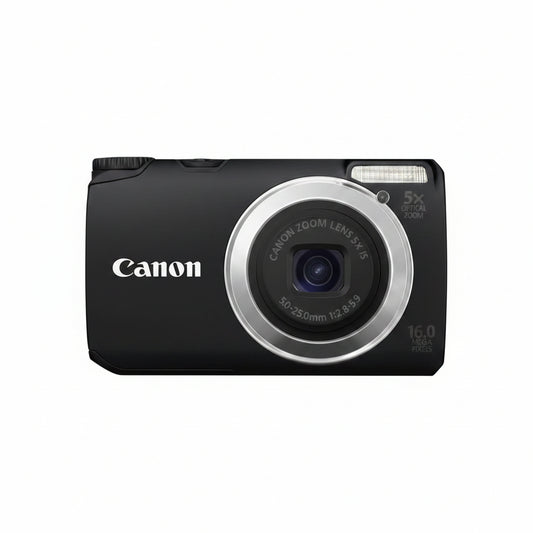 Canon PowerShot A3350 IS - digital cameras (Cloudy, Custom modes, Daylight, Fluorescent, Tungsten, Beach, Children, Fireworks, Panorama, Portrait, Self-portrait, Snow, Black&White, Neutral, Sepia, Vivid, Movie, Single image, Battery, Compact camera)
