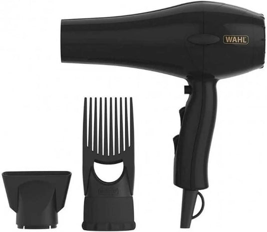 Wahl Pro Style Hair Dryer 1800W | Ionic Anti-Frizz Technology | Power Pik for Afro & Textured Hair | 3 Heat & 2 Speed Settings | Removable Filter | 3m Salon Cord – Black