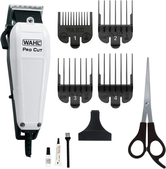 WAHL AFRO PRO CUT Professional Corded Hair Clipper for Men (Made in USA) | Precision Stainless Steel Blades | 4 Guide Combs for Customizable Cutting Lengths | Powerful Motor (9247-2437)