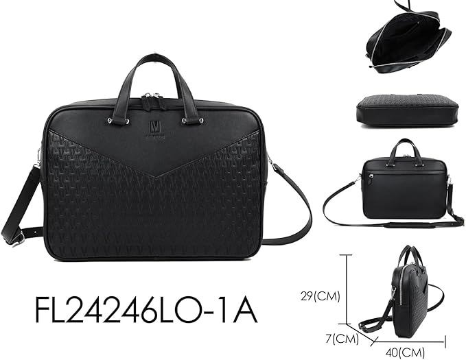Levelo Luxe 16" Laptop bag/sleeve-Bk {LVLL16LSBK}