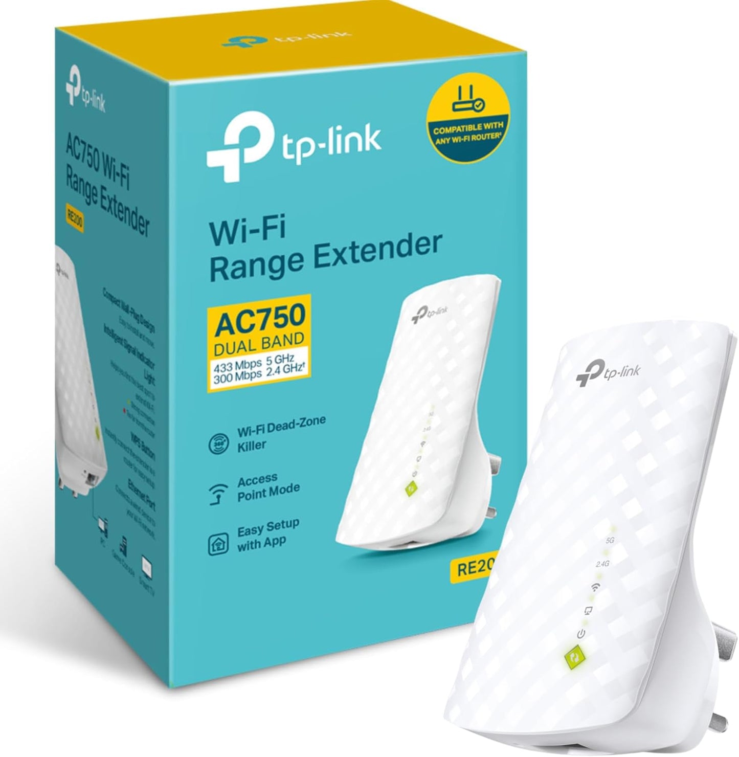 TP-LINK MESH WIFI RANGE EXTENDER RE200