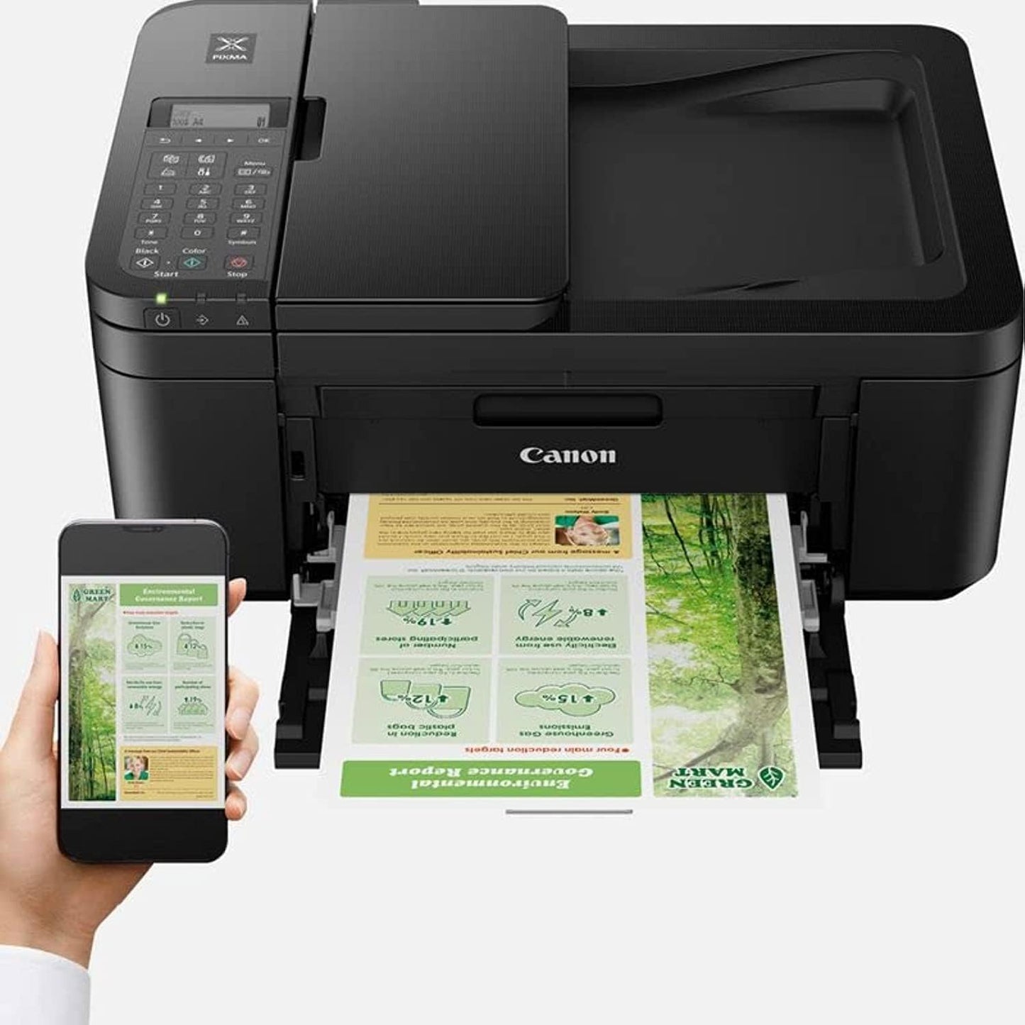 Canon PIXMA TR4640 Wireless Colour All-in-One Inkjet Photo Printer, Black, Smart, compact, easy-to-use: the perfect all-rounder for those working from home