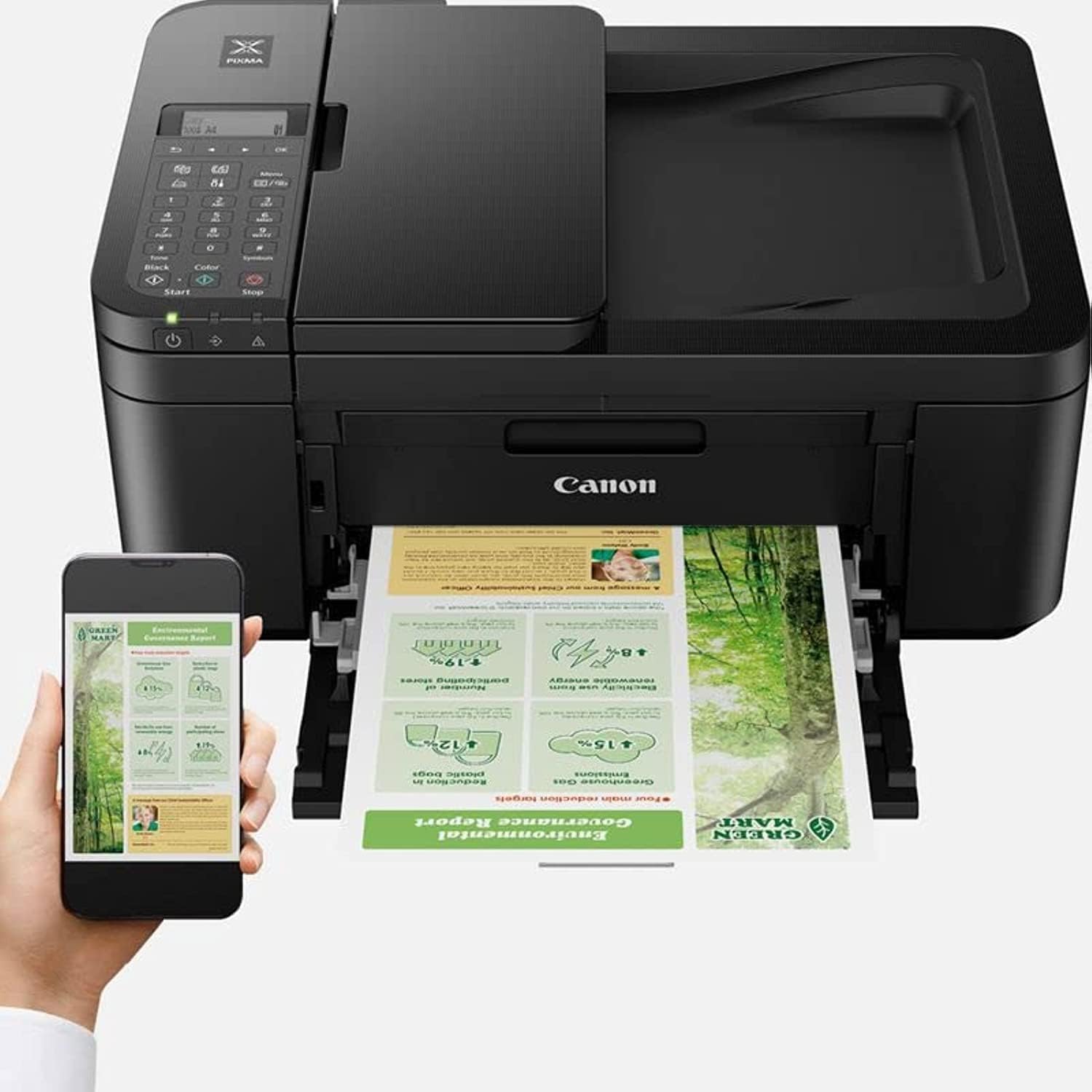 Canon PIXMA TR4640 Wireless Colour All-in-One Inkjet Photo Printer, Black, Smart, compact, easy-to-use: the perfect all-rounder for those working from home
