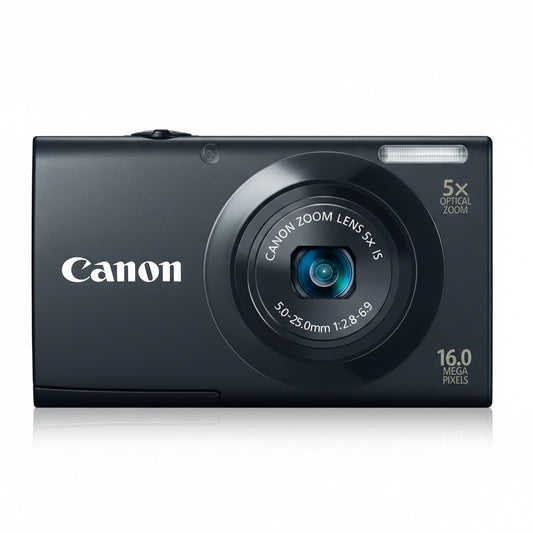 Canon PowerShot A3400 IS 16.0 MP Digital Camera with 5x Optical Image Stabilized Zoom 28mm Wide-Angle Lens with 720p HD Video Recording and 3.0-Inch Touch Panel LCD (Black)