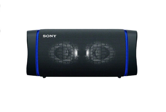 Sony SRS-XB33 EXTRA BASS Wireless Bluetooth Portable Speaker, IP67 Waterproof & Durable for Home, Outdoor, and Travel, 24 Hour Battery, Party Lights, USB Type-C, and Speakerphone, Red and Black
