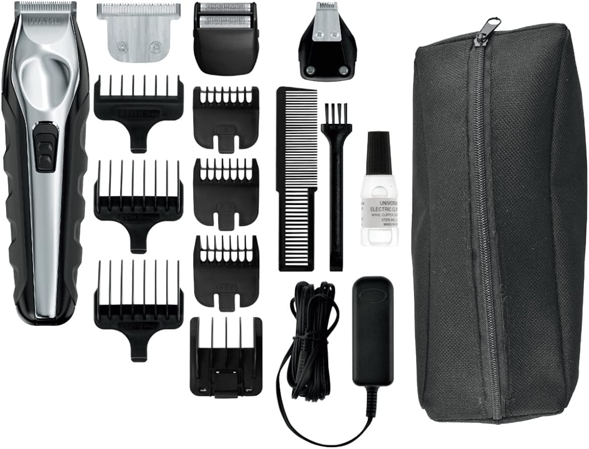 WAHL Lithium Ion Multi-Purpose Grooming Kit For Men, Suitable For Beard and All Types of Hair, Quick Charge With More Power, Black
