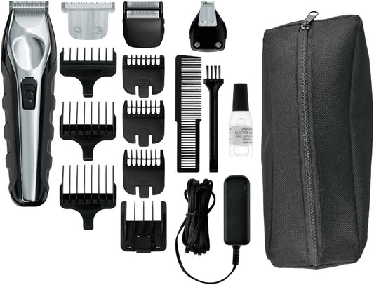 WAHL Lithium Ion Multi-Purpose Grooming Kit For Men, Suitable For Beard and All Types of Hair, Quick Charge With More Power, Black
