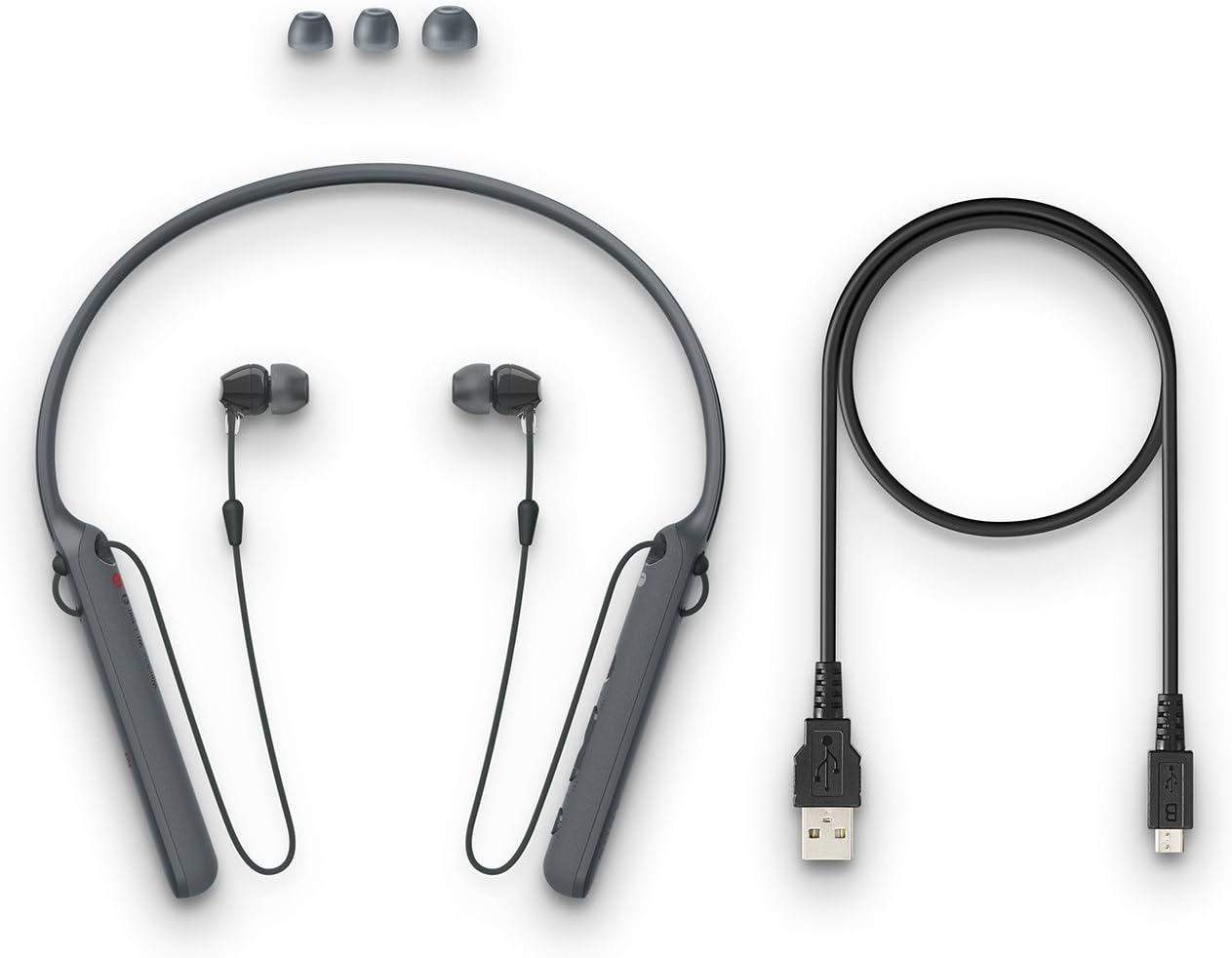 Sony - C400 Wireless Behind-Neck in Ear Headphone Black (WIC400/BZ)