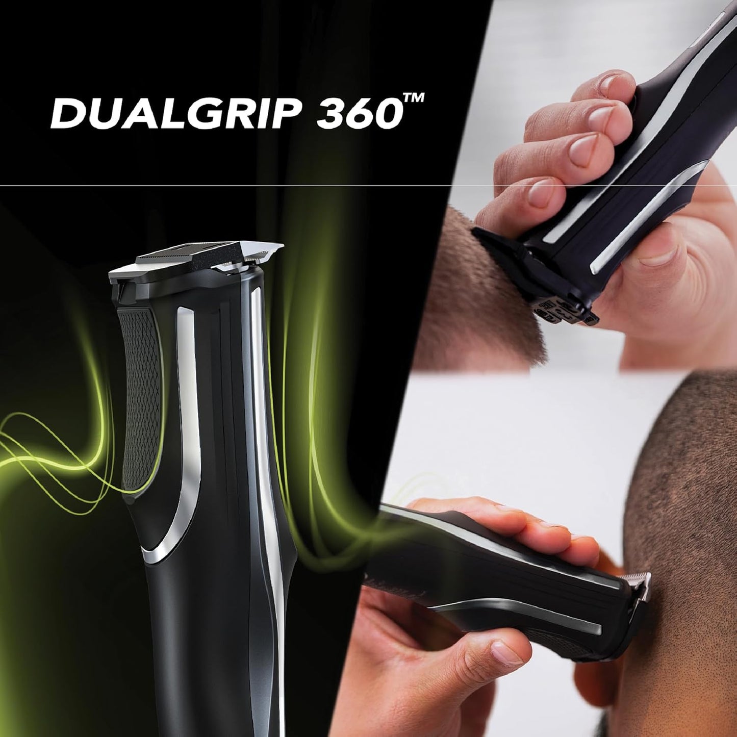 Wahl Self-Clip 360™ Hair Clipper for Men, DUALGRIP360™ Design, 10 Guide Combs, 150-Minute Runtime, USB Charging