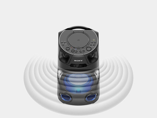 Sony MHC-V13 - Powerful Bluetooth, Party Speaker, Multicolor Lighting, CD Player, Mic Guitar Input