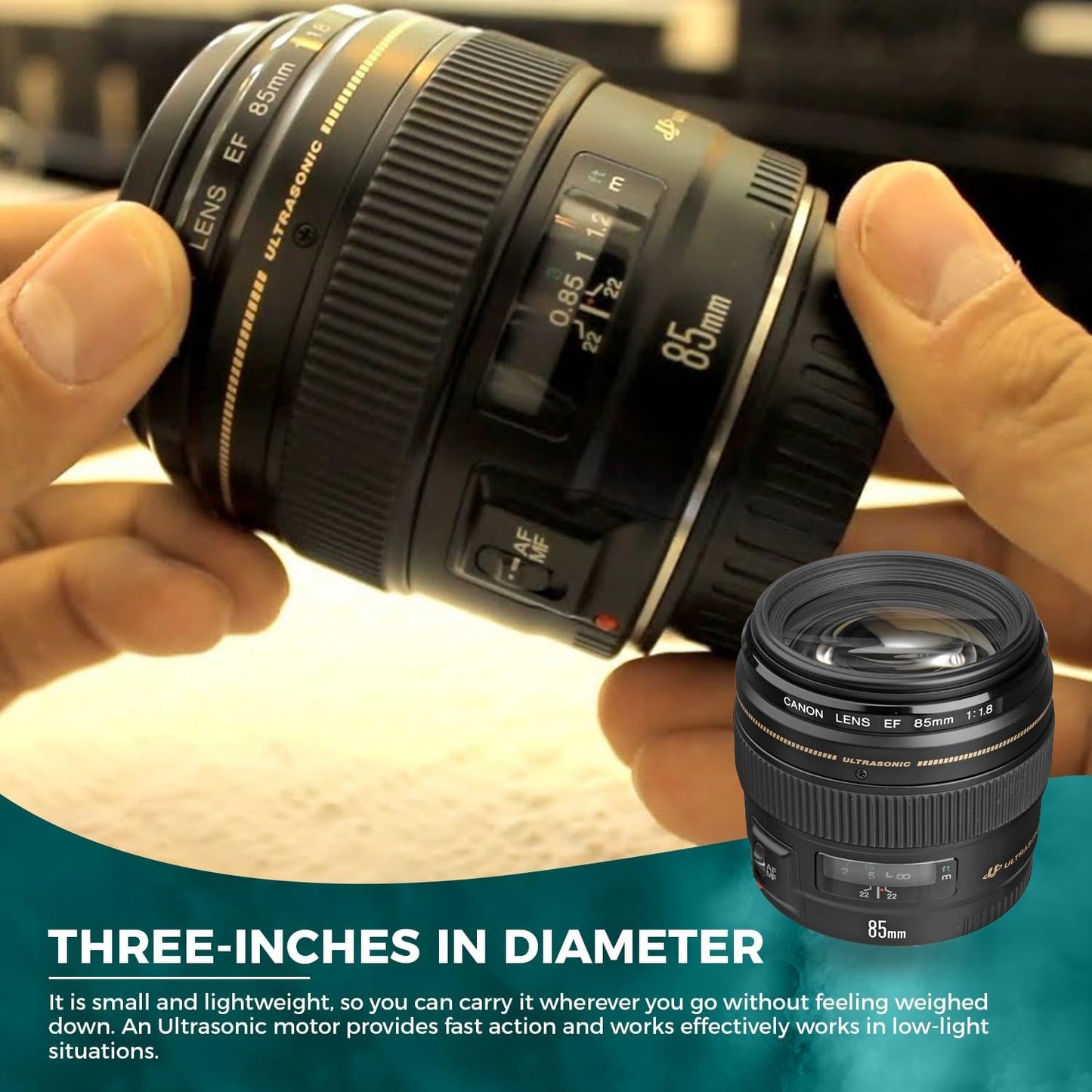 CANON LENS EF 85MM F/1.8 USM ULTRASONIC LENS