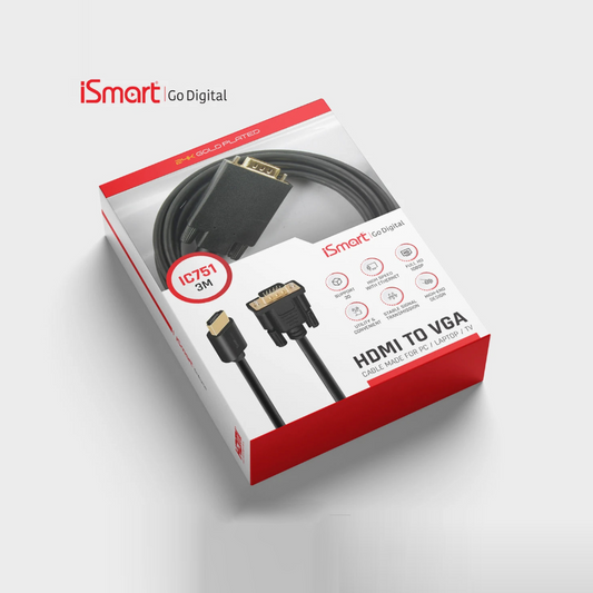 ISMART HDMI TO VGA CABLE IC751 3MTR