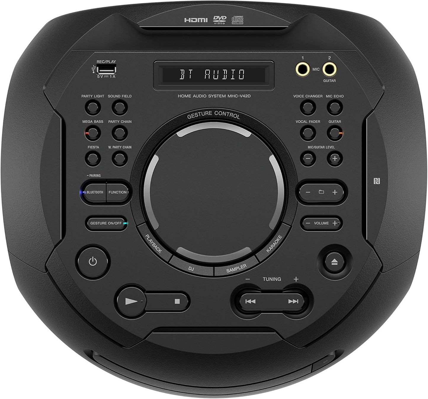 Sony MHC-V42D | High Power Party Speaker | One Box Music System with Multi Colour Lighting Effects