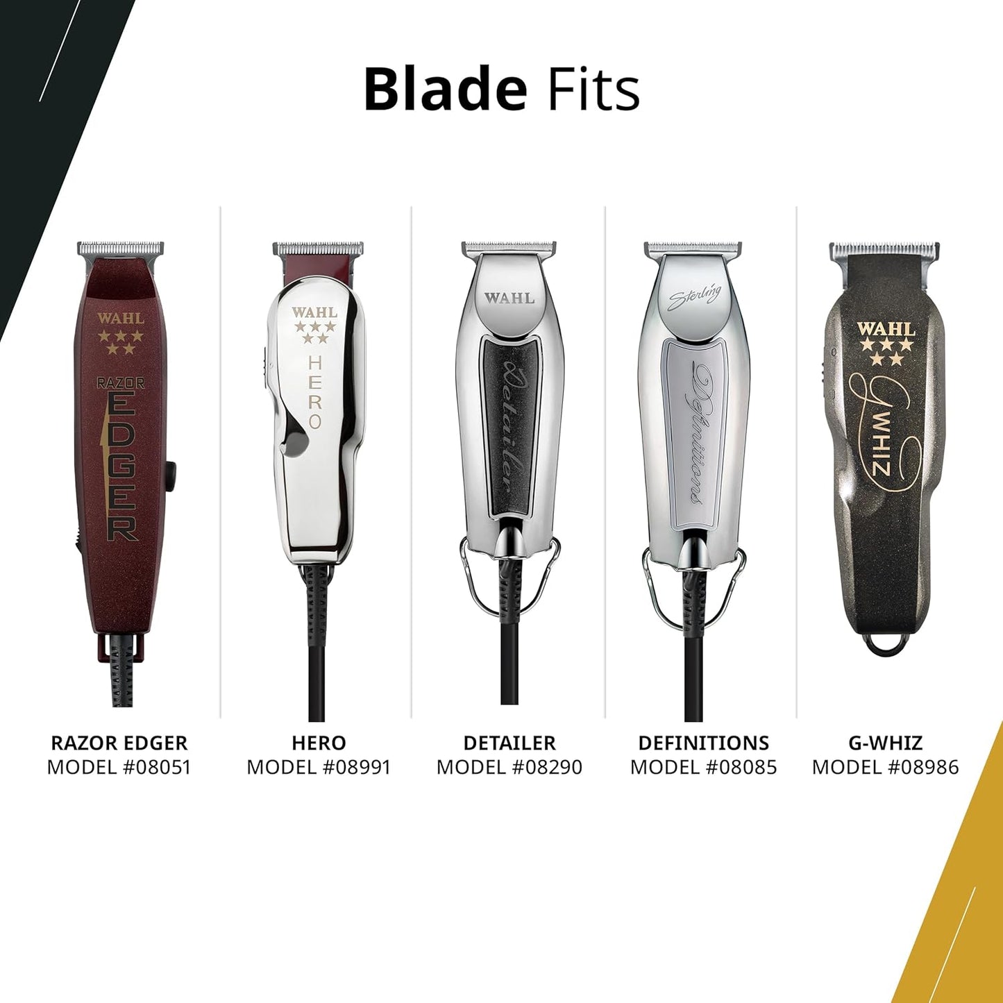 Wahl Professional Adjustable T Shaped Trimmer Blade - Designed for Specific Wahl, 5 Star, and Sterling Trimmers - Includes Oil, Screws, and Instructions