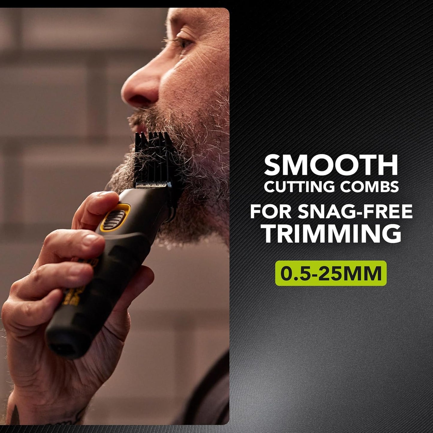 WAHL Men's Extreme Grip 7-In-1 Multi-Grooming Trimmer for Beard, Moustache, Nose, Ear, and Facial Detailing - Cordless Electric Shaver and Precision Groomer for Beard Styling - Black