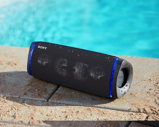 Sony SRS-XB43 EXTRA BASS Wireless Bluetooth Outdoor Speaker with 24-Hour Battery Life, IP67 Waterproof, USB-C Charging, Party Lights, Speakerphone - Black