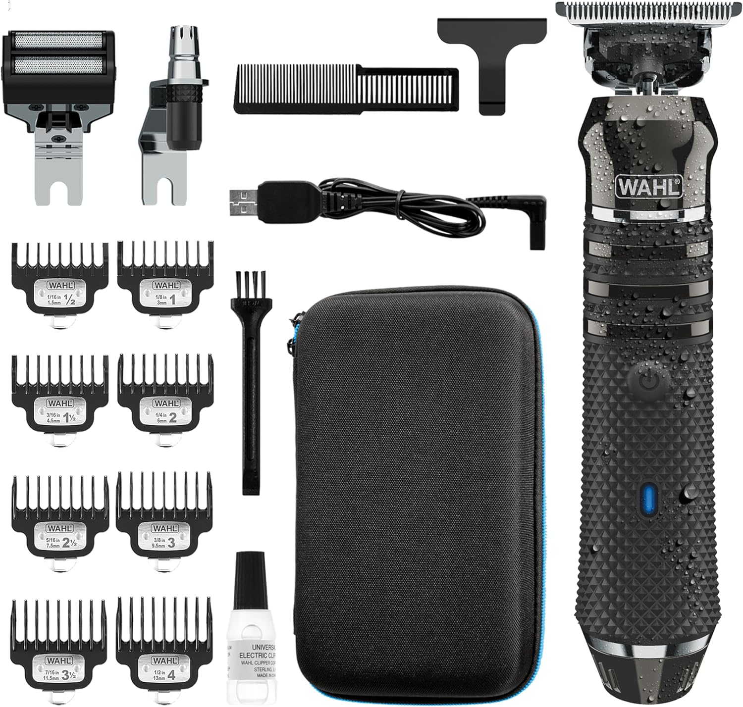 Wahl USA Pro Series High Visibility Skeleton Style Trimmer – Cordless Lithium-Ion USB Rechargeable All-in-One Beard, Hair, and Close Cutting Trimmer for Men with Near Zero Gap Precision Blades