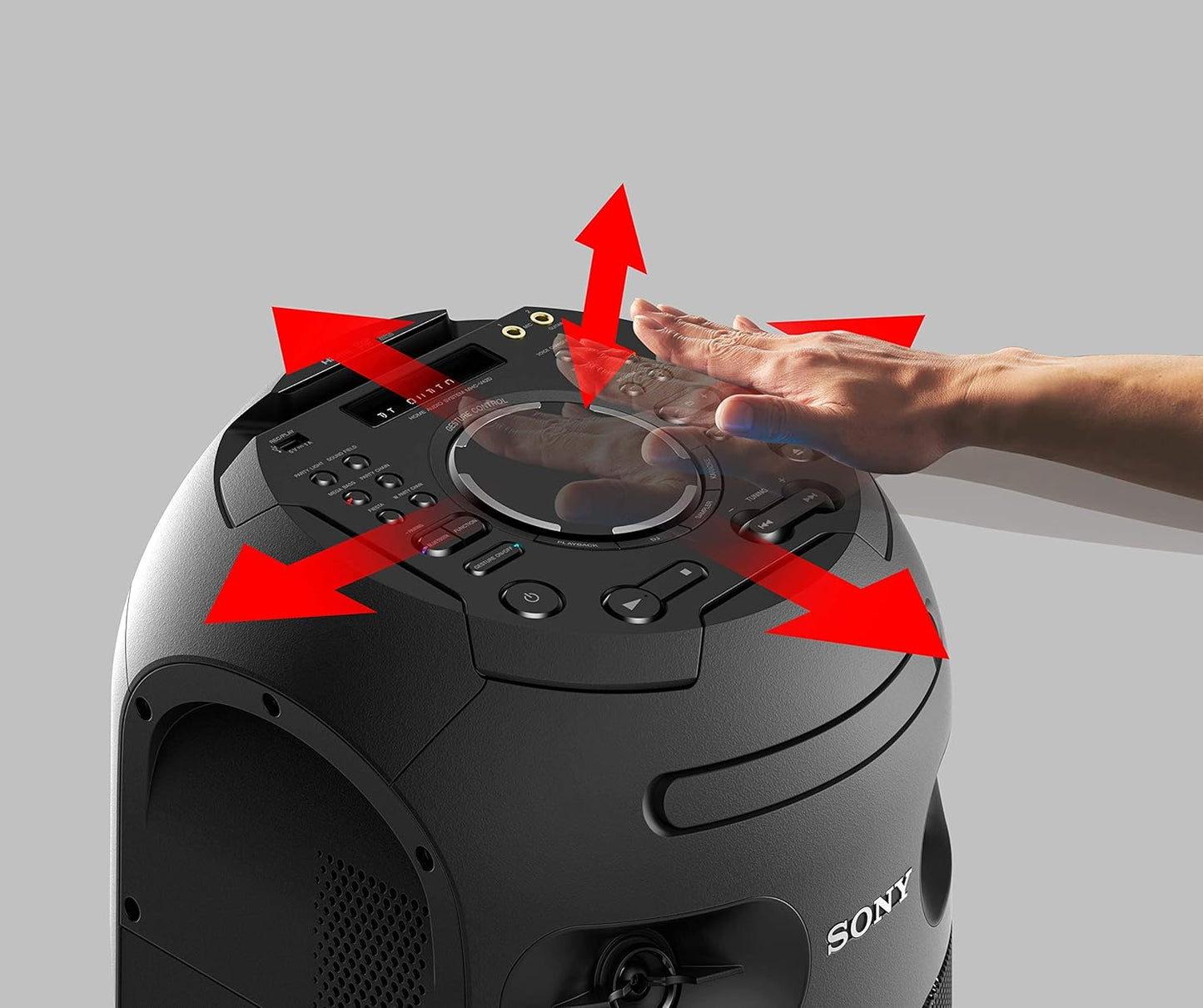 Sony MHC-V42D | High Power Party Speaker | One Box Music System with Multi Colour Lighting Effects
