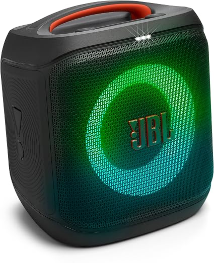 JBL PartyBox Encore Essential 2 Portable Speaker, AI Sound Boost - Black | Dynamic Lightshow, up to 15 Hour Battery, Mic And Guitar Inputs, Auracast Stereo Link, App Control, Splash Proof