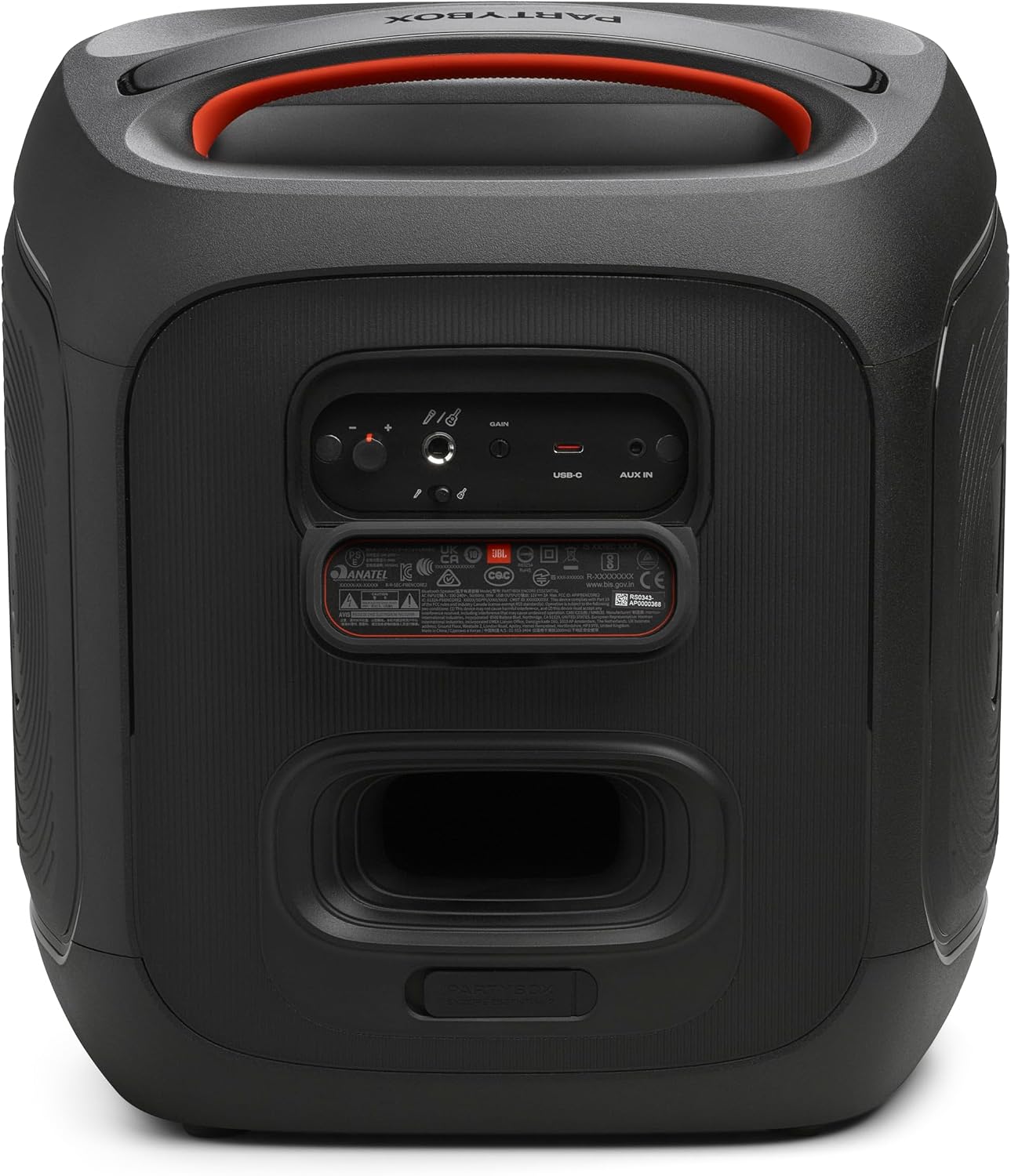 JBL PartyBox Encore Essential 2 Portable Speaker, AI Sound Boost - Black | Dynamic Lightshow, up to 15 Hour Battery, Mic And Guitar Inputs, Auracast Stereo Link, App Control, Splash Proof